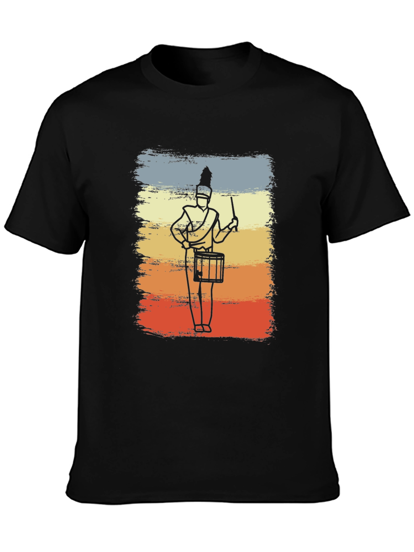 Marching Band Drummer T-Shirt - Retro Style