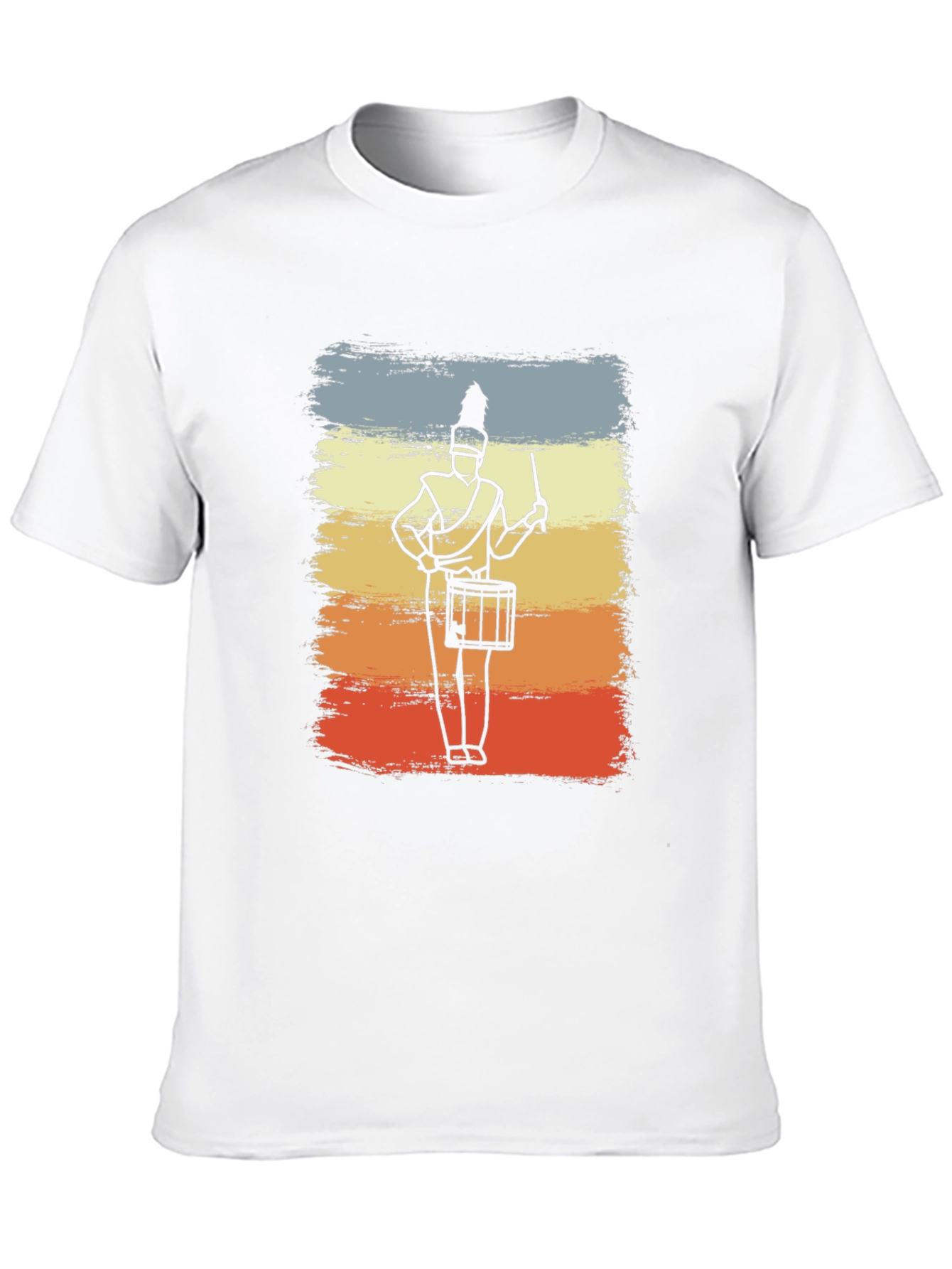 Marching Band Drummer T-Shirt - Retro Style