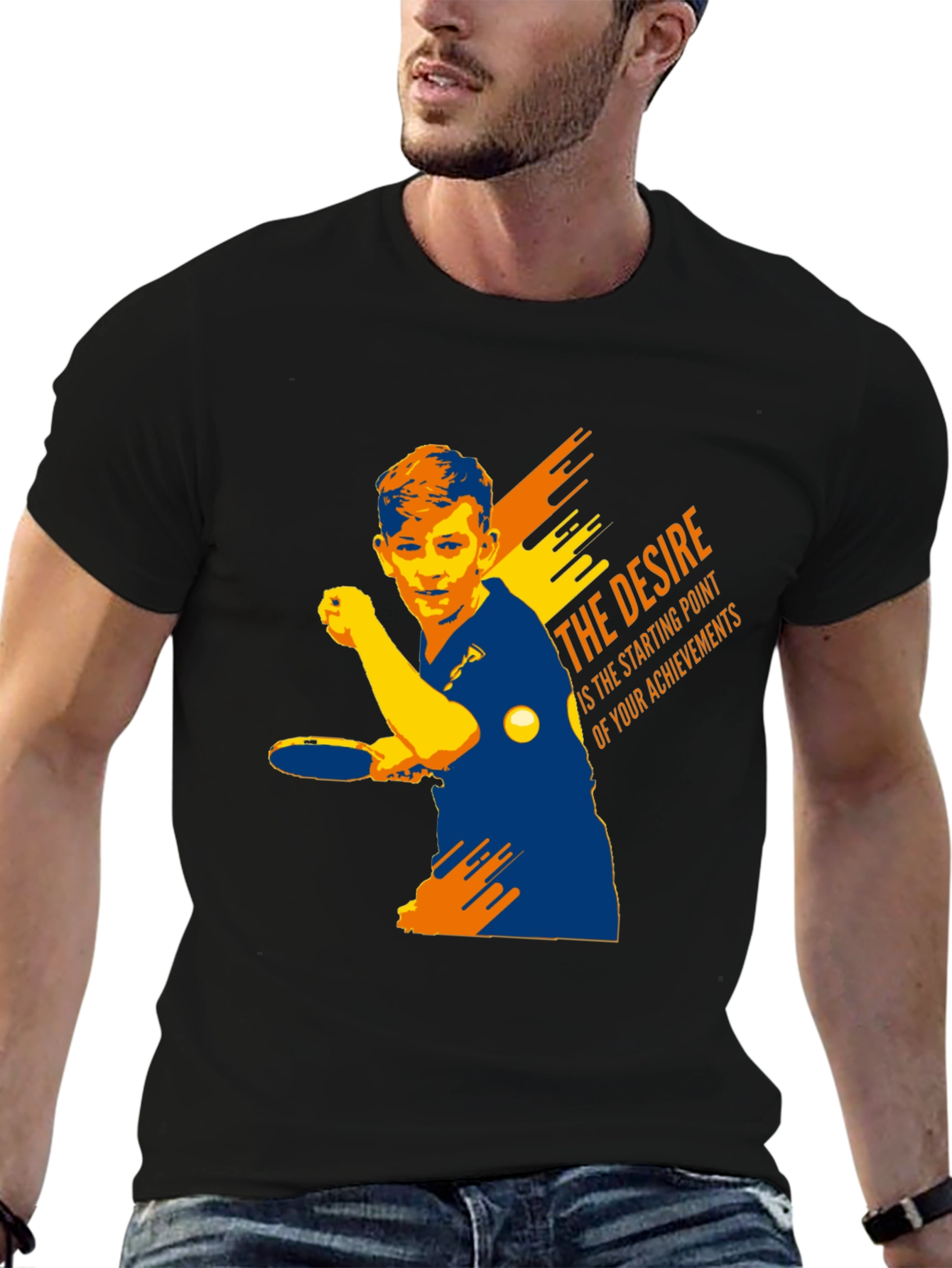 Table Tennis Player Graphic T-Shirt