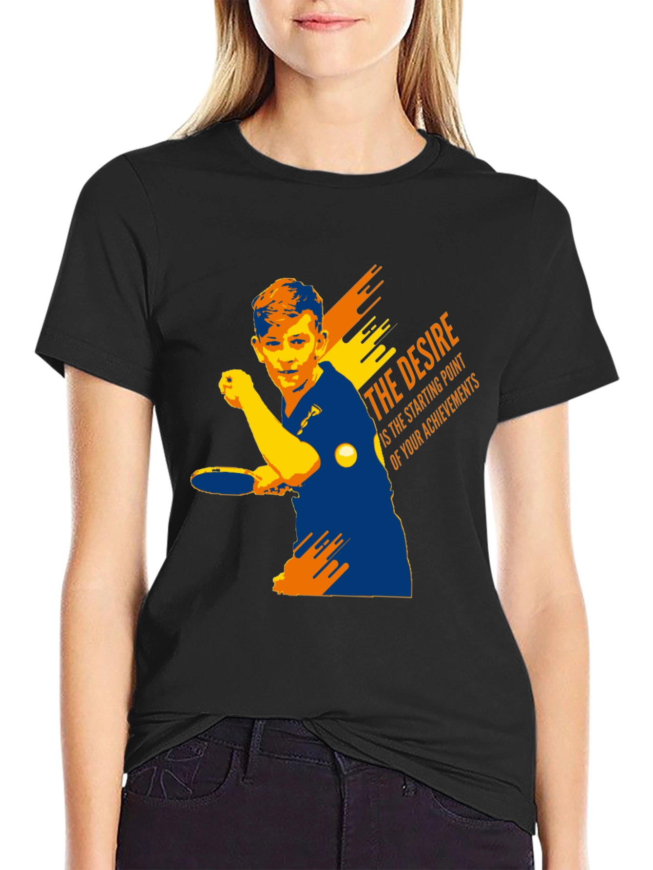 Table Tennis Player Graphic T-Shirt