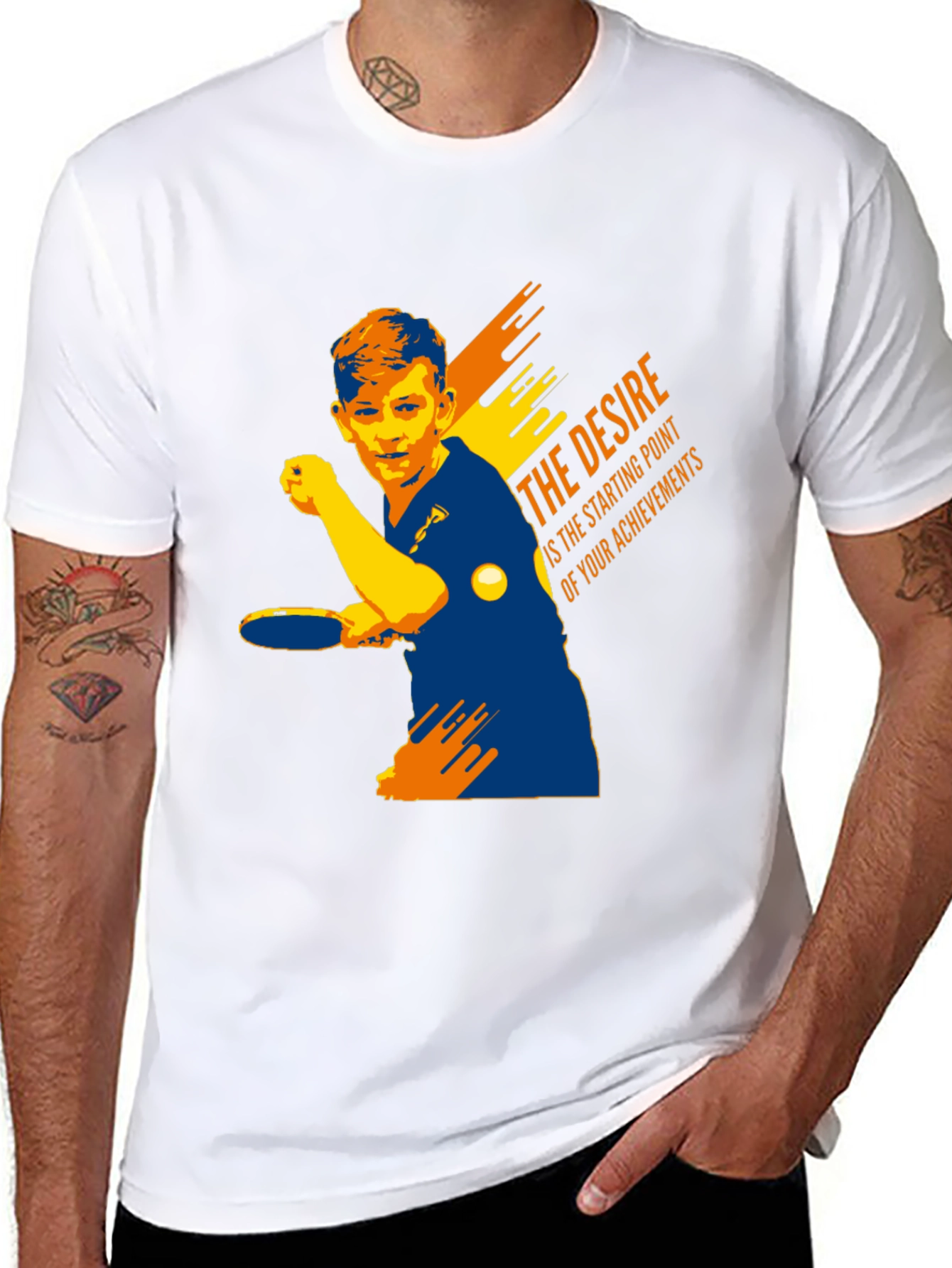 Table Tennis Player Graphic T-Shirt