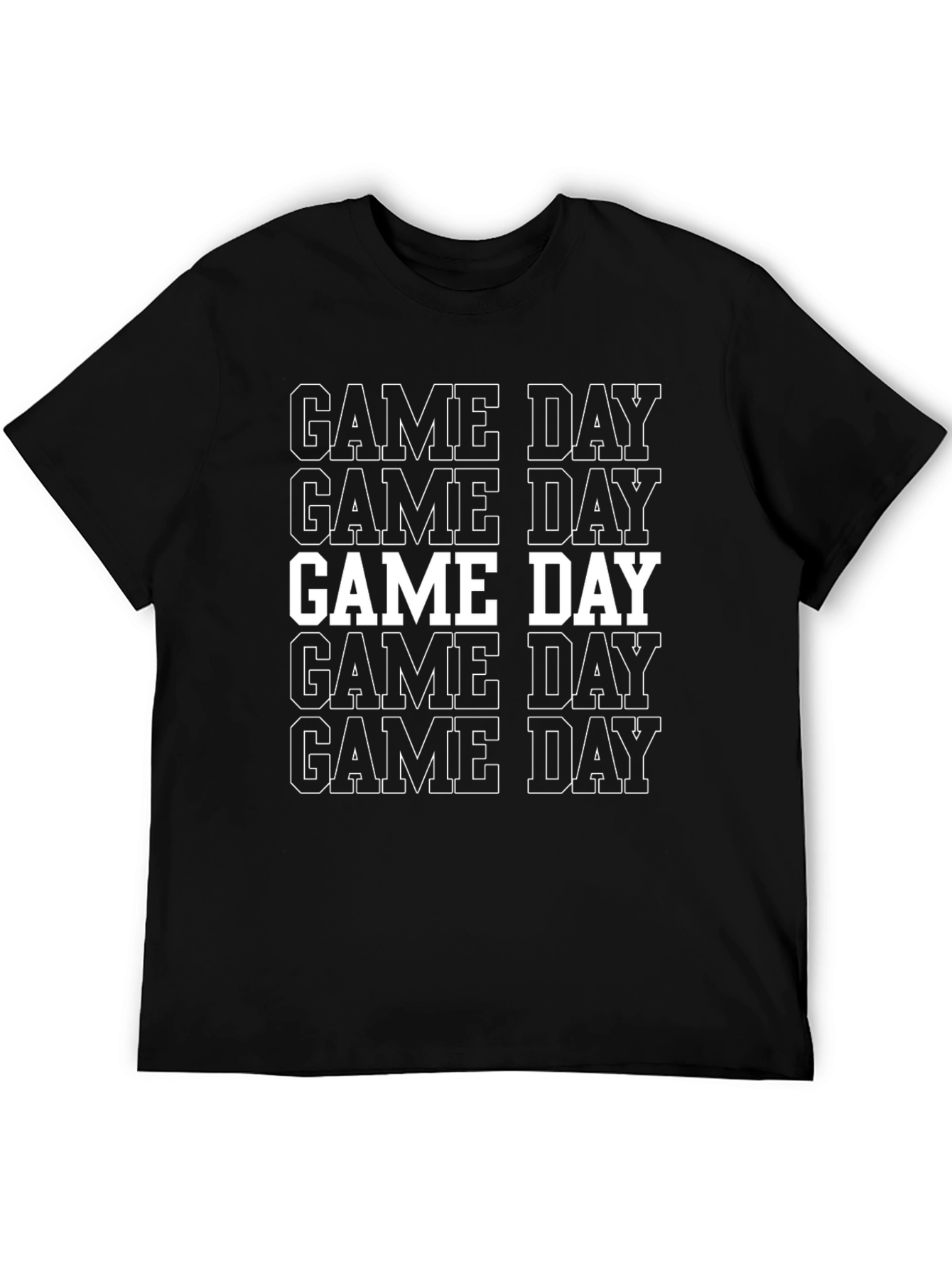 Game Day Black Graphic T-Shirt