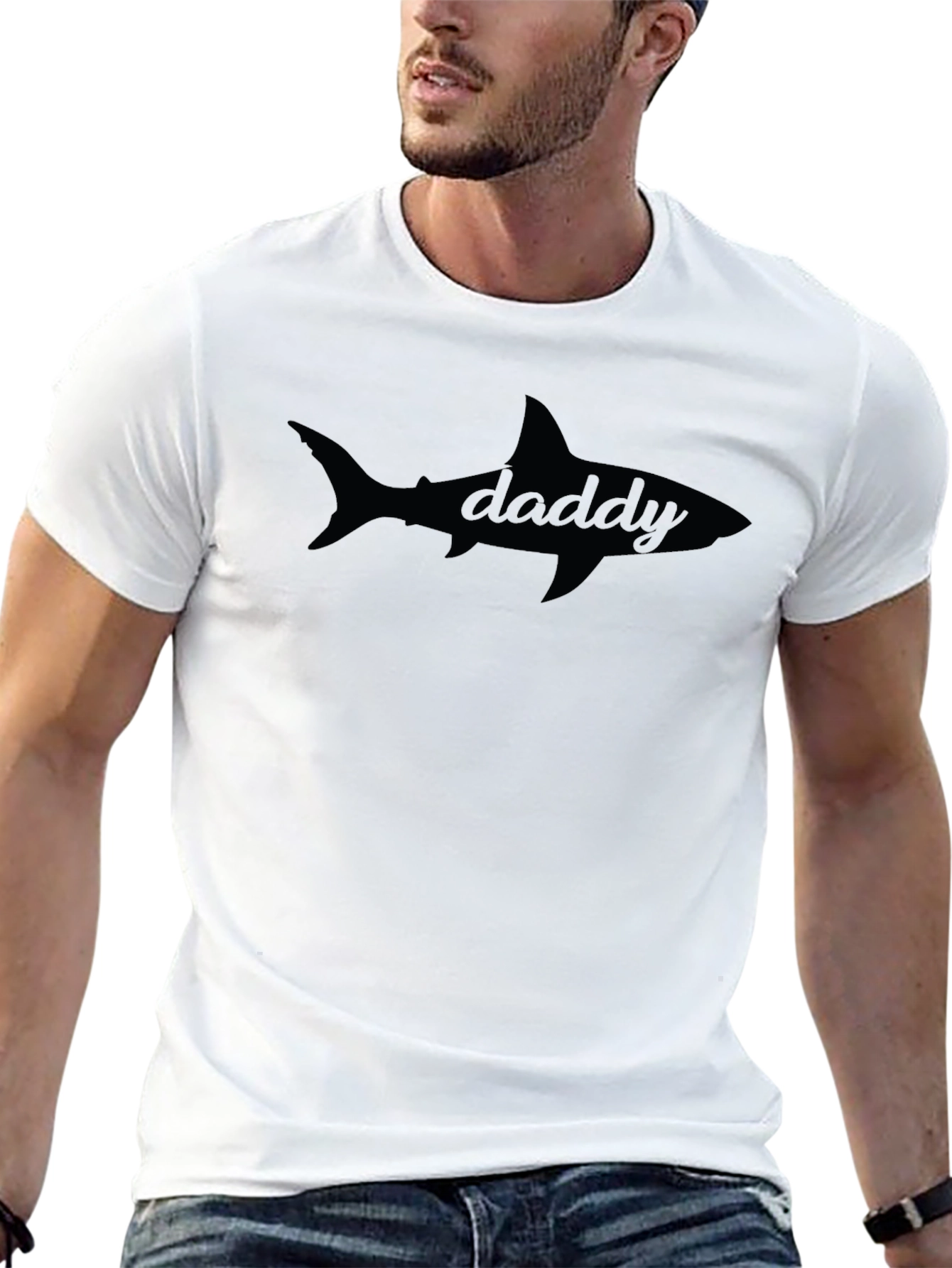 Daddy Shark Graphic T-Shirt - Cool Dad Gift