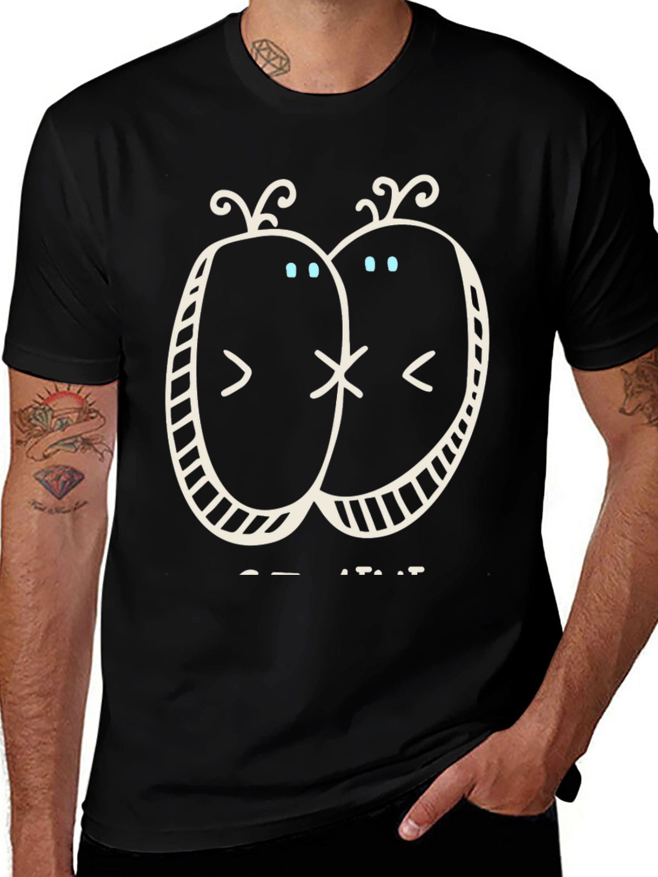 Whimsical Cartoon Bird Graphic T-Shirt