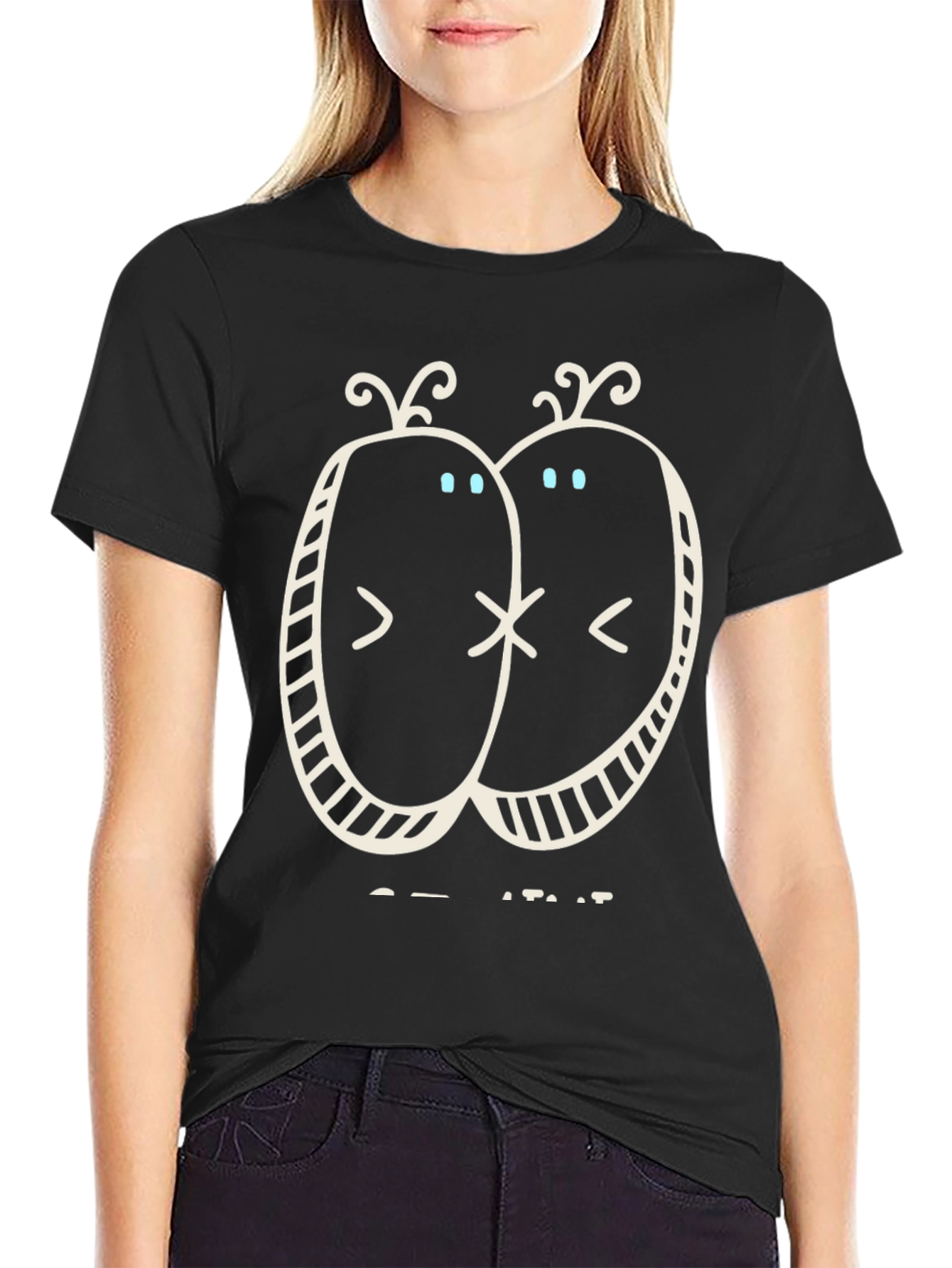 Whimsical Cartoon Bird Graphic T-Shirt