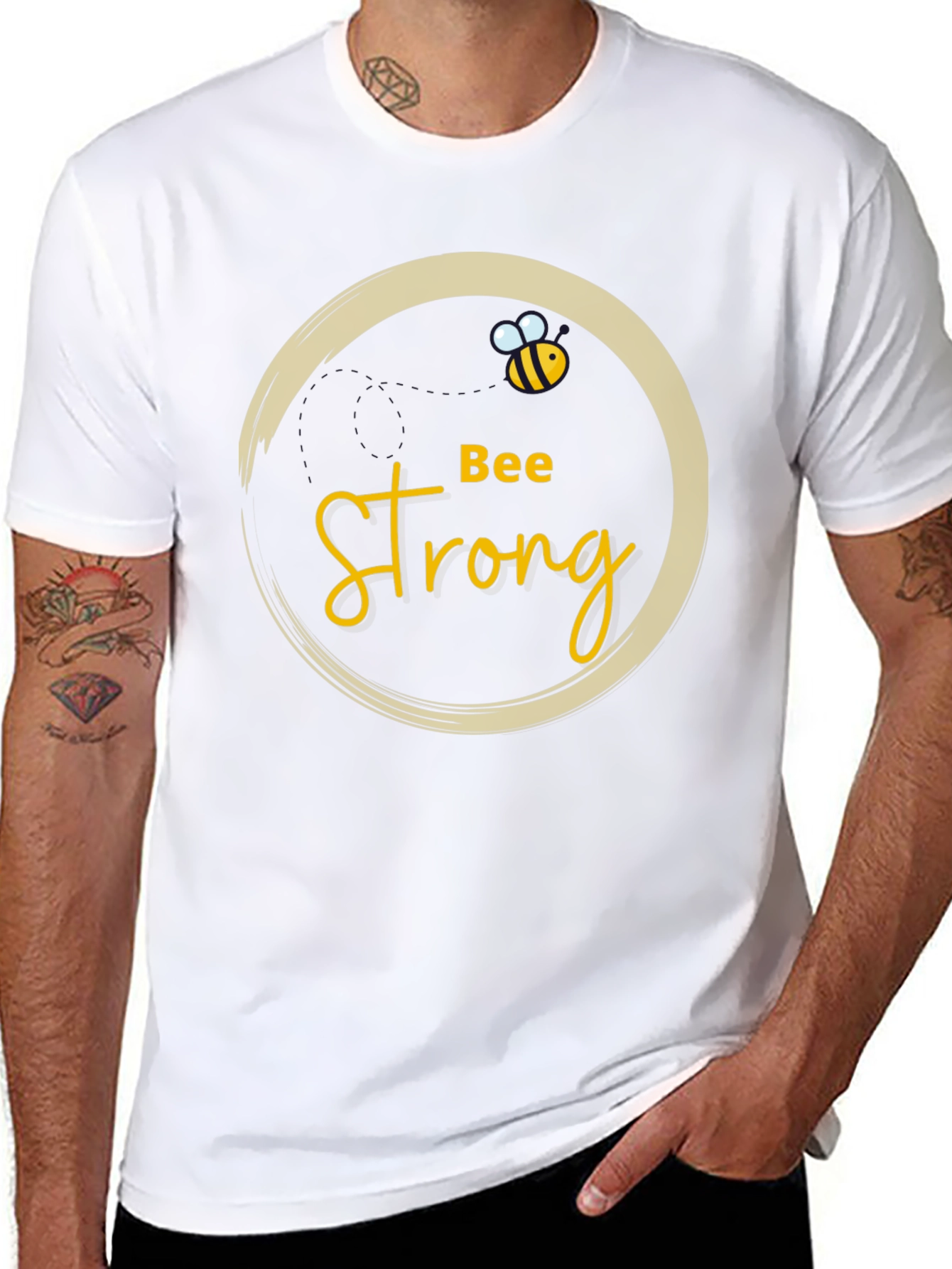 Bee Strong Black Graphic Tee