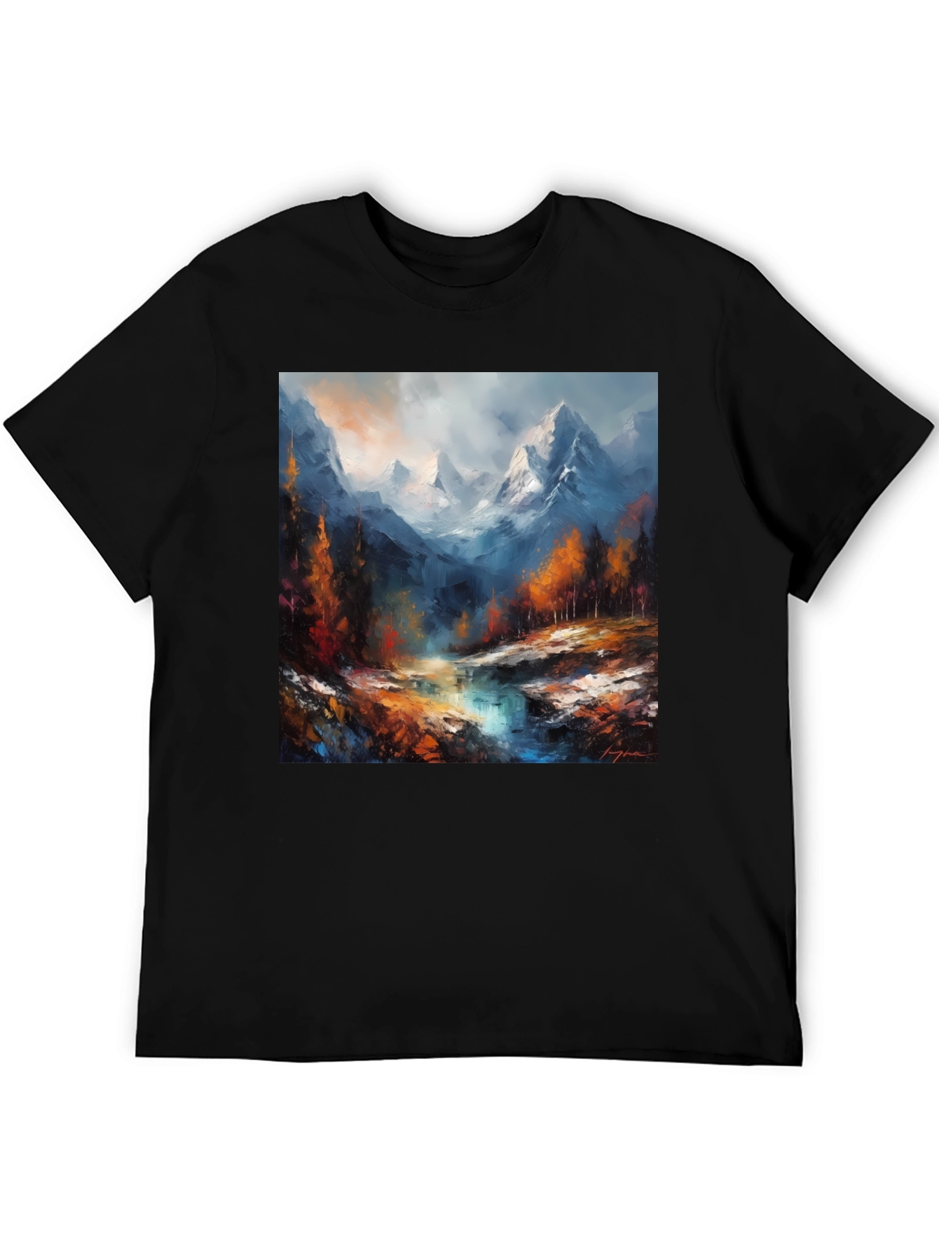 Mountain River Painting Tee