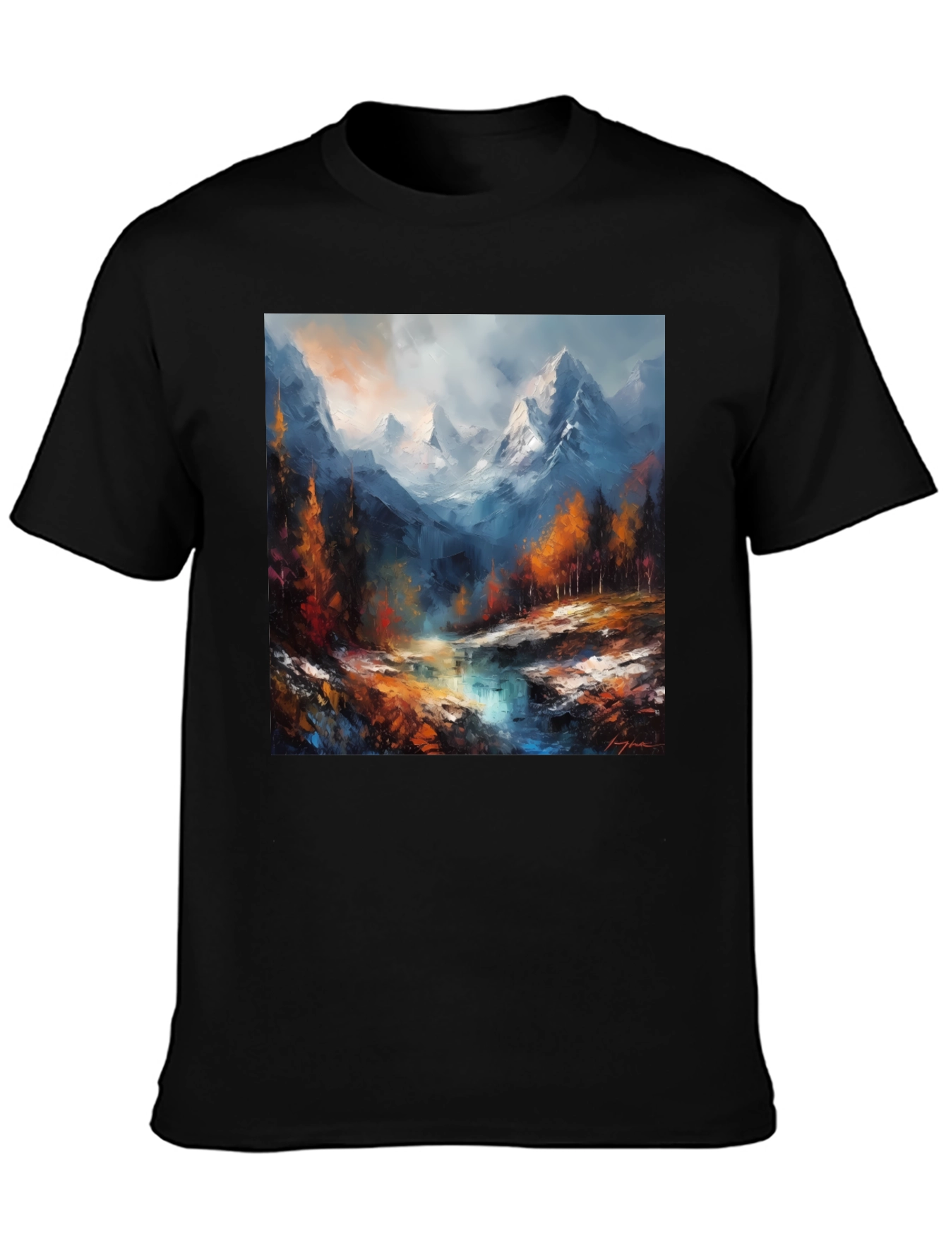 Mountain River Painting Tee