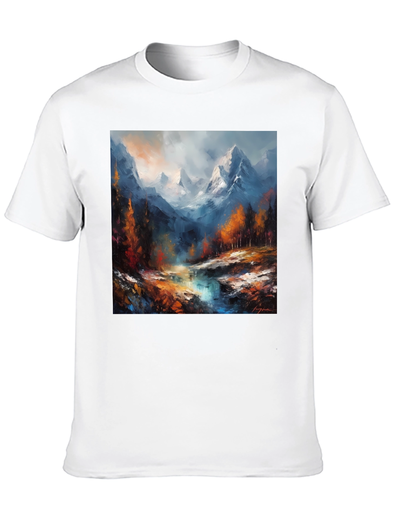 Mountain River Painting Tee