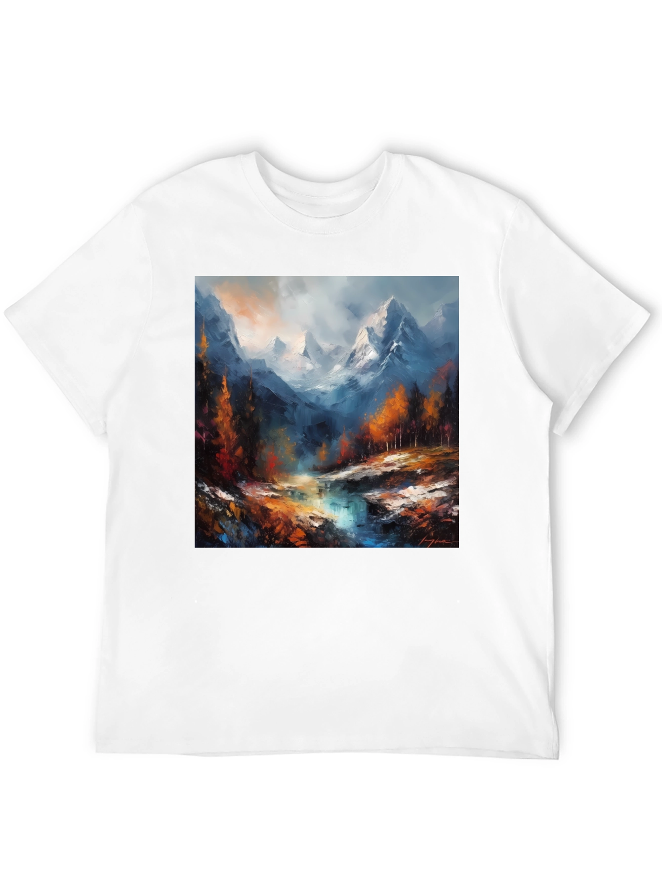Mountain River Painting Tee