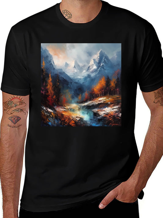 Mountain River Painting Tee
