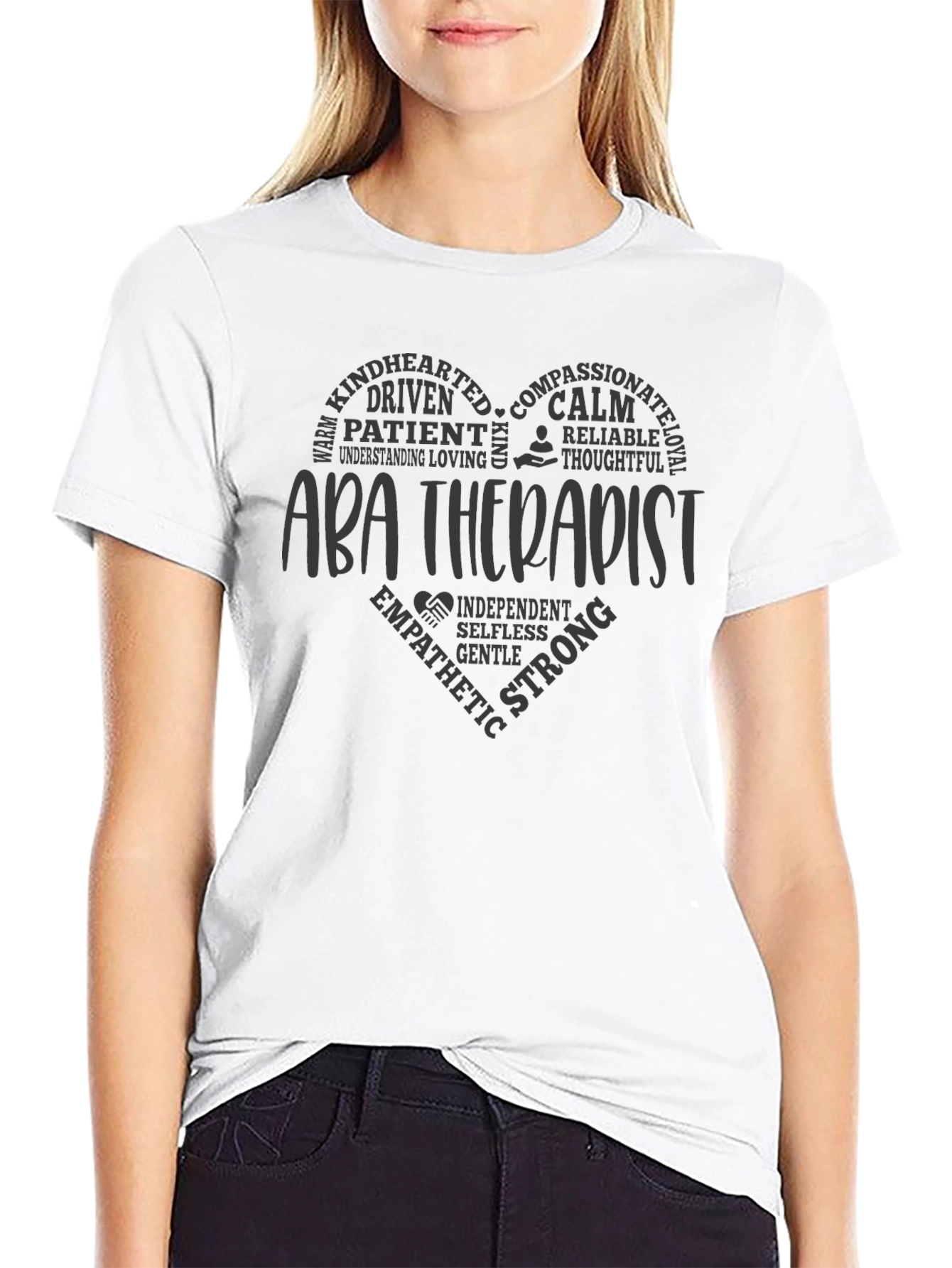 ABA Therapist Heart Graphic T-Shirt