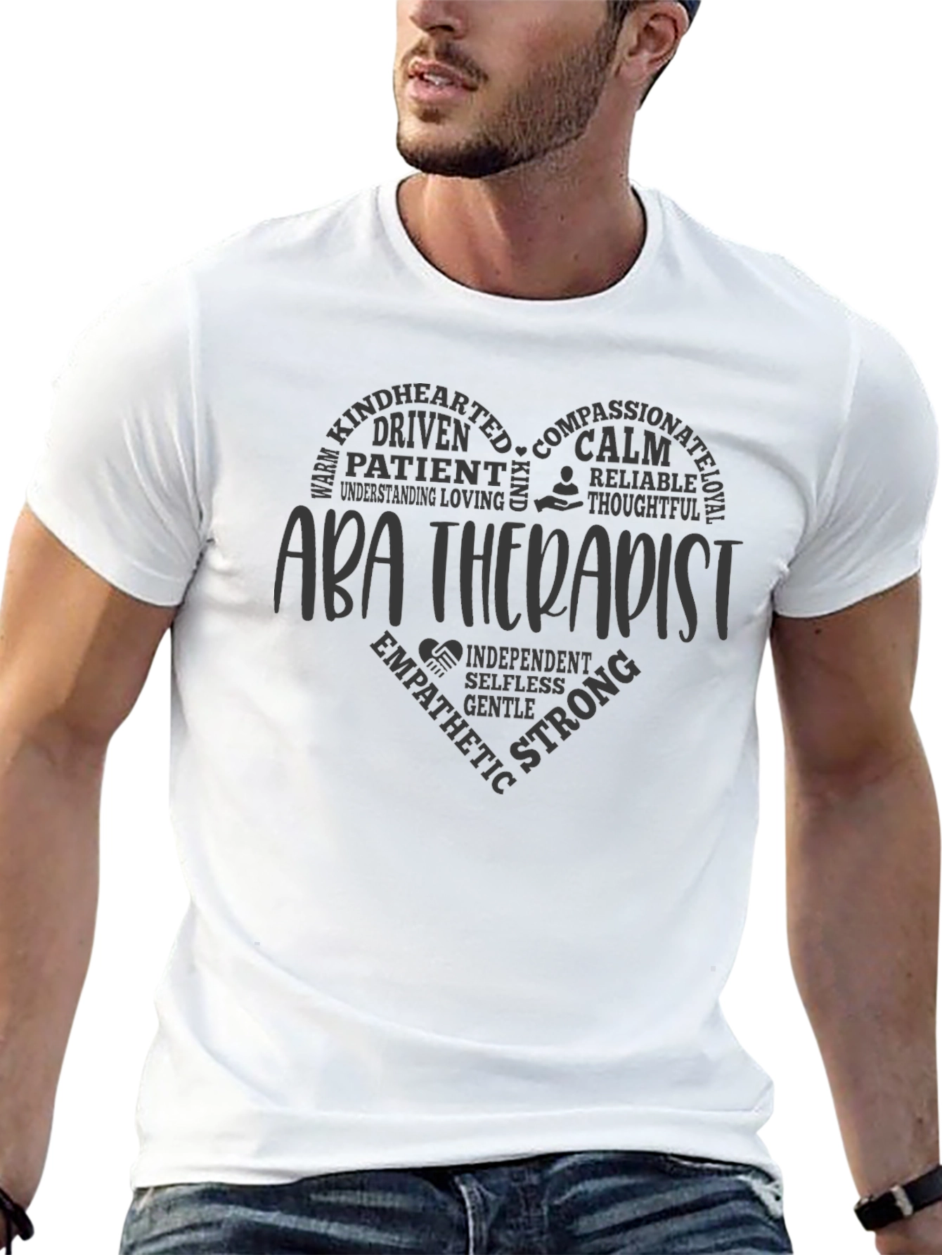 ABA Therapist Heart Graphic T-Shirt