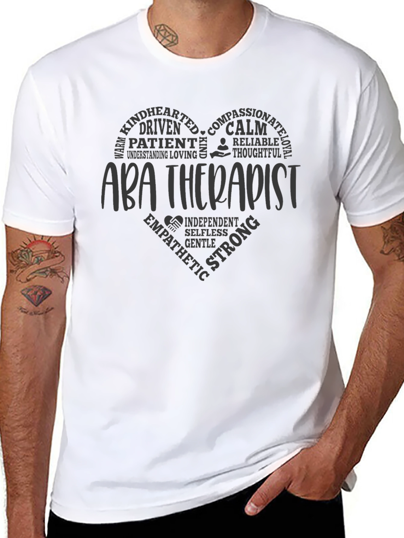 ABA Therapist Heart Graphic T-Shirt
