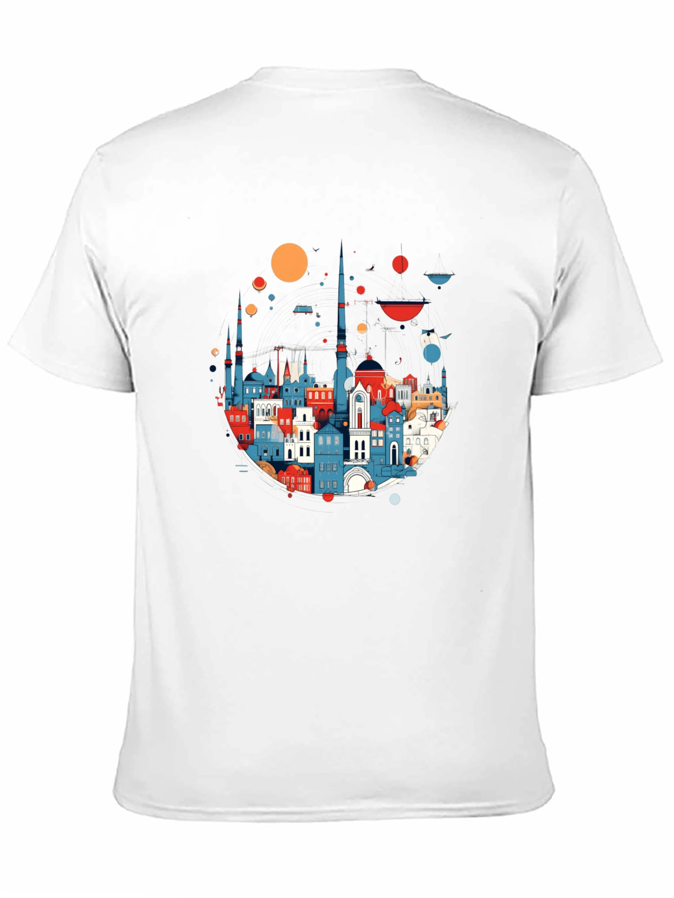 Cityscape Graphic Print Black T-Shirt