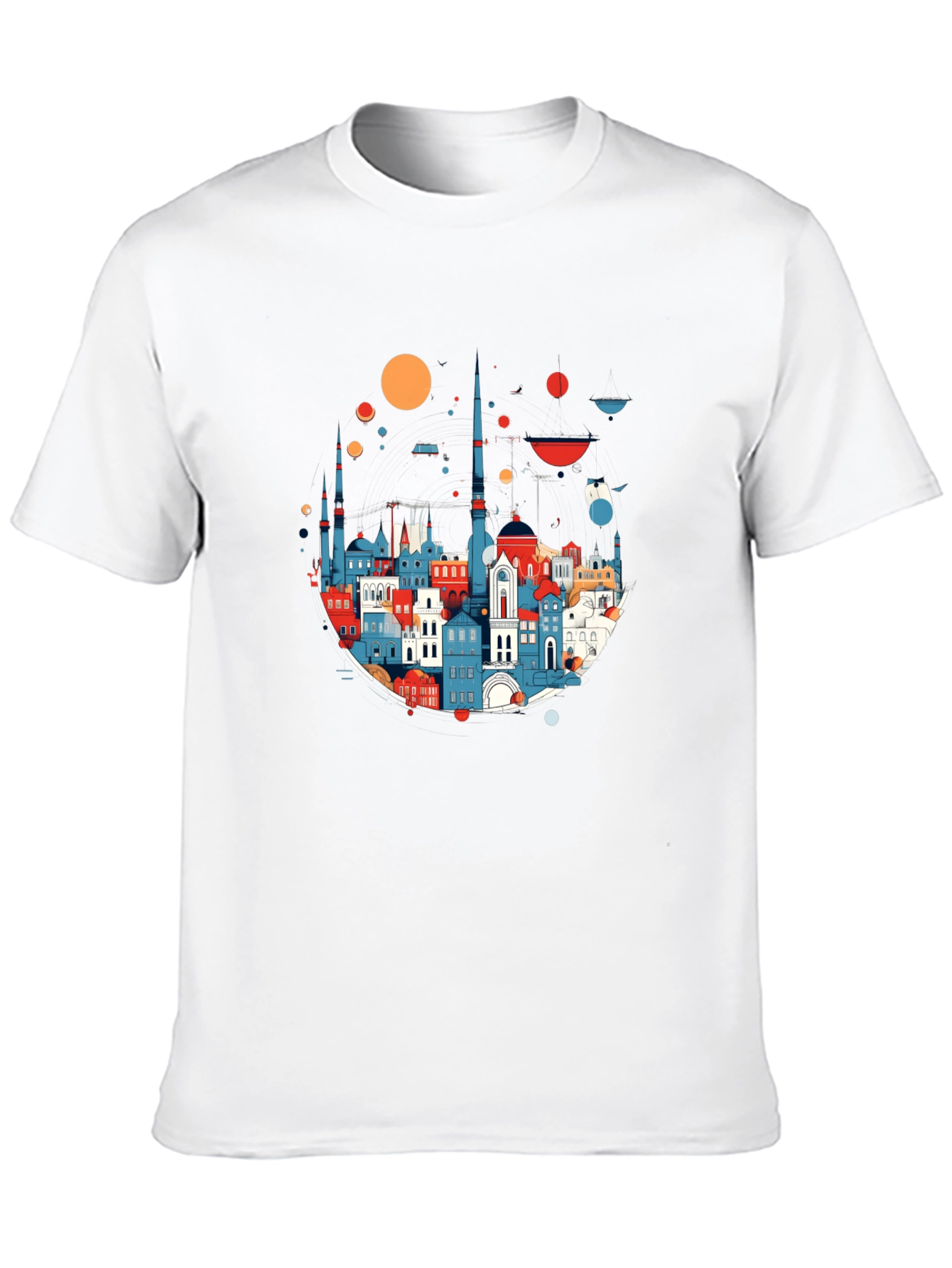 Cityscape Graphic Print Black T-Shirt