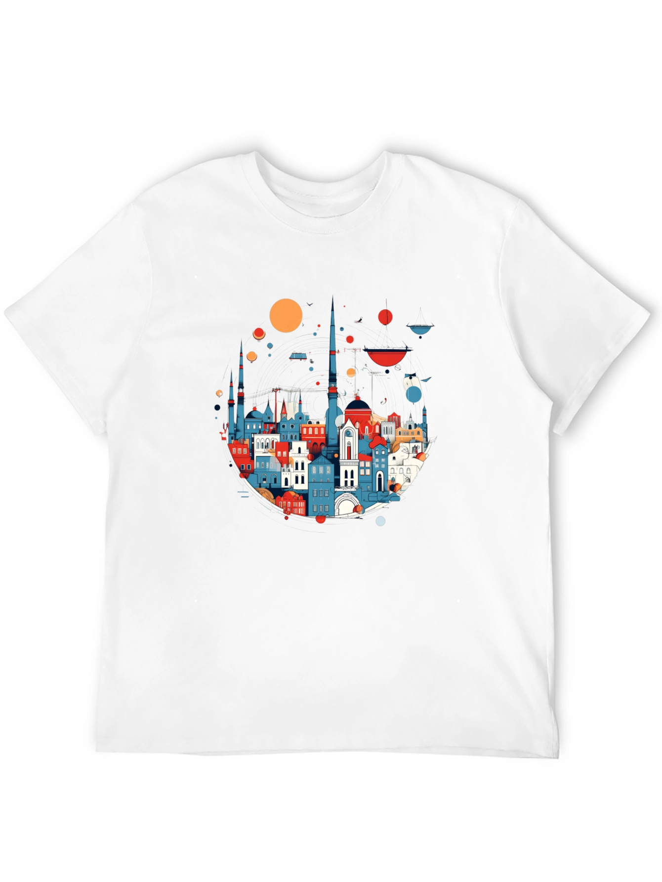 Cityscape Graphic Print Black T-Shirt