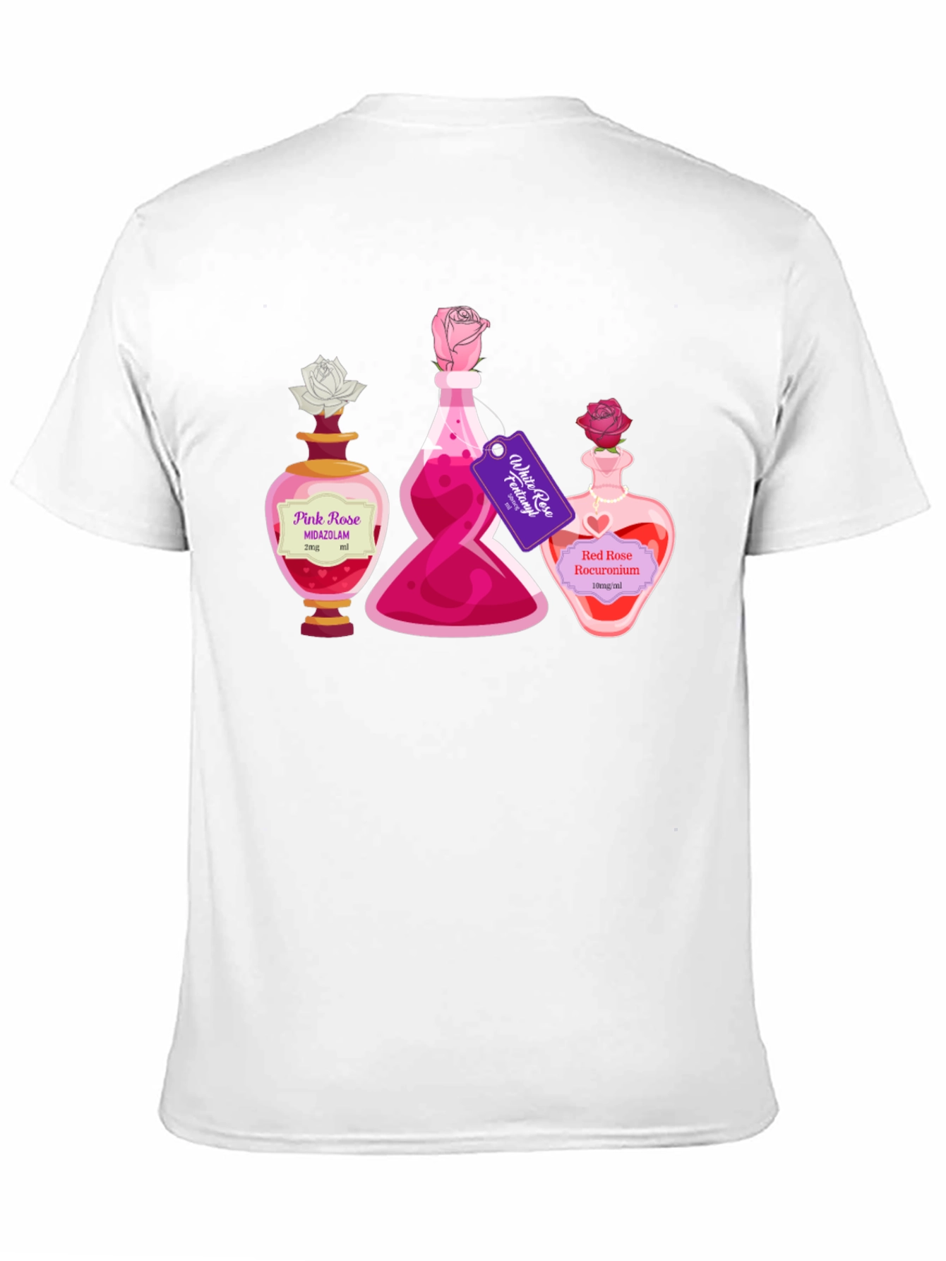 Potion Bottle Roses Graphic T-Shirt