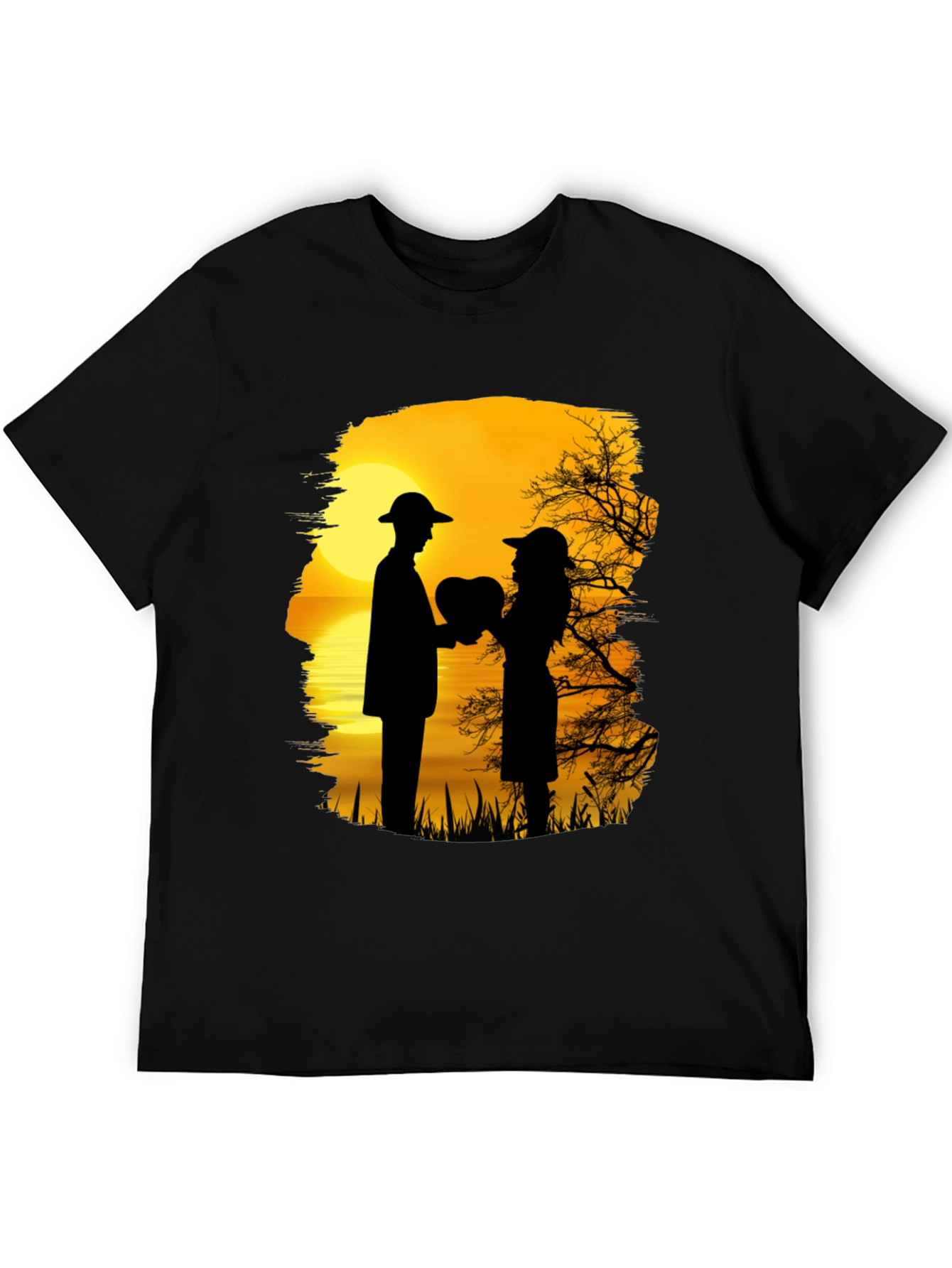 Romantic Sunset Silhouette T-Shirt