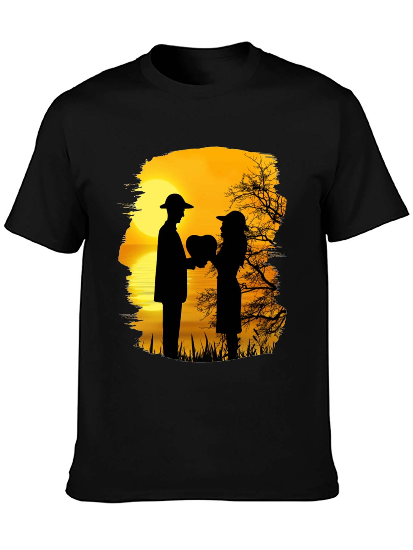 Romantic Sunset Silhouette T-Shirt