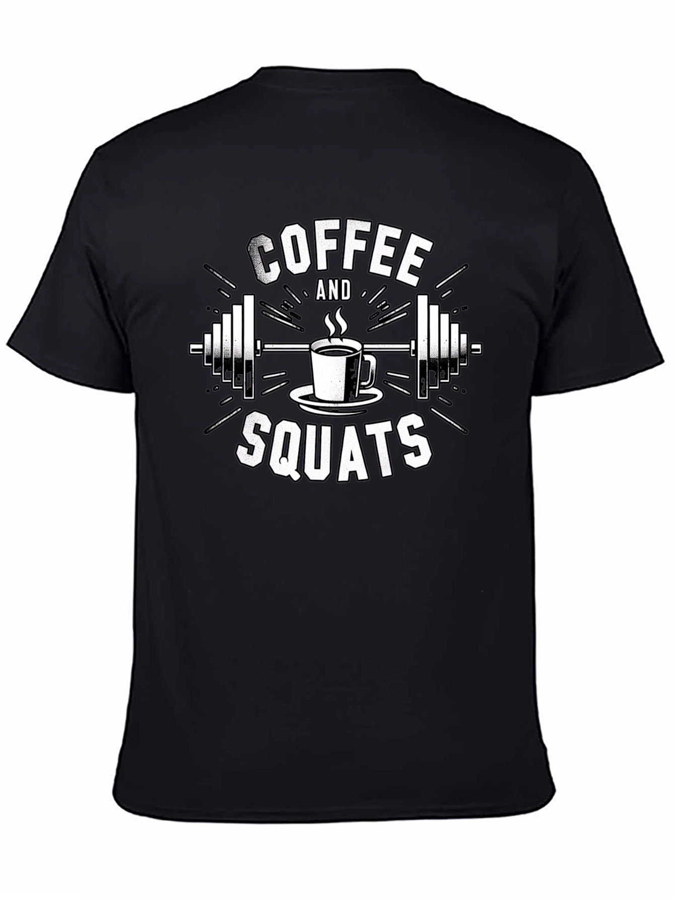 Coffee and Squats Black T-Shirt