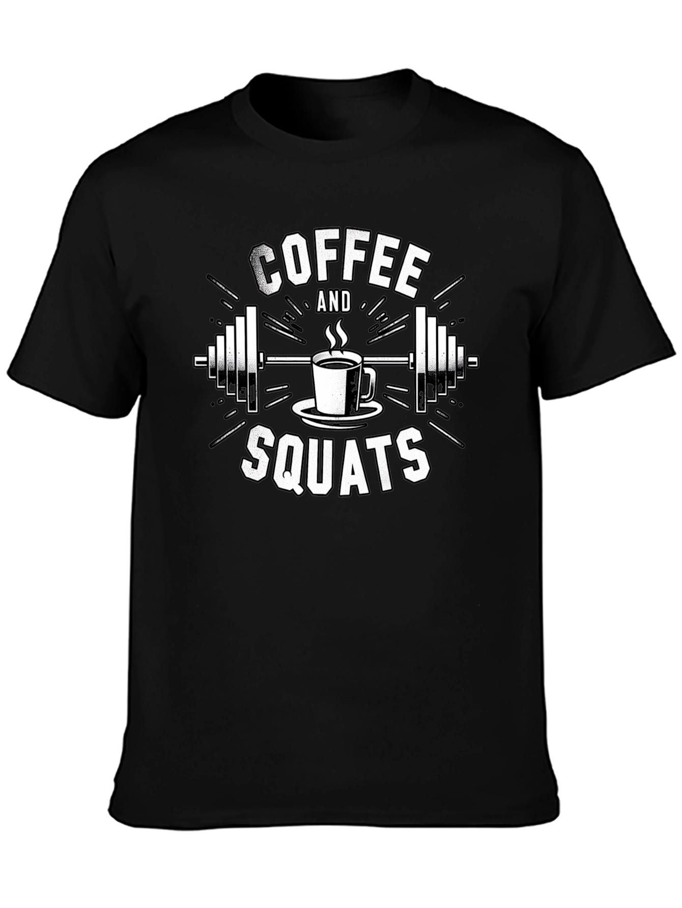 Coffee and Squats Black T-Shirt