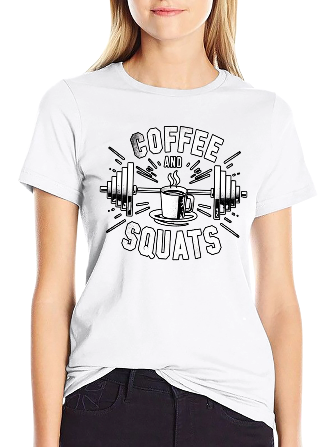 Coffee and Squats Black T-Shirt