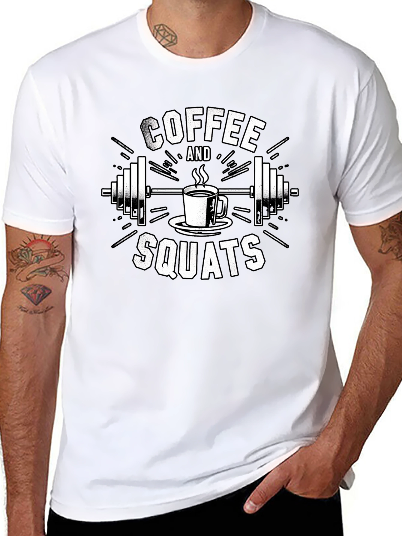 Coffee and Squats Black T-Shirt