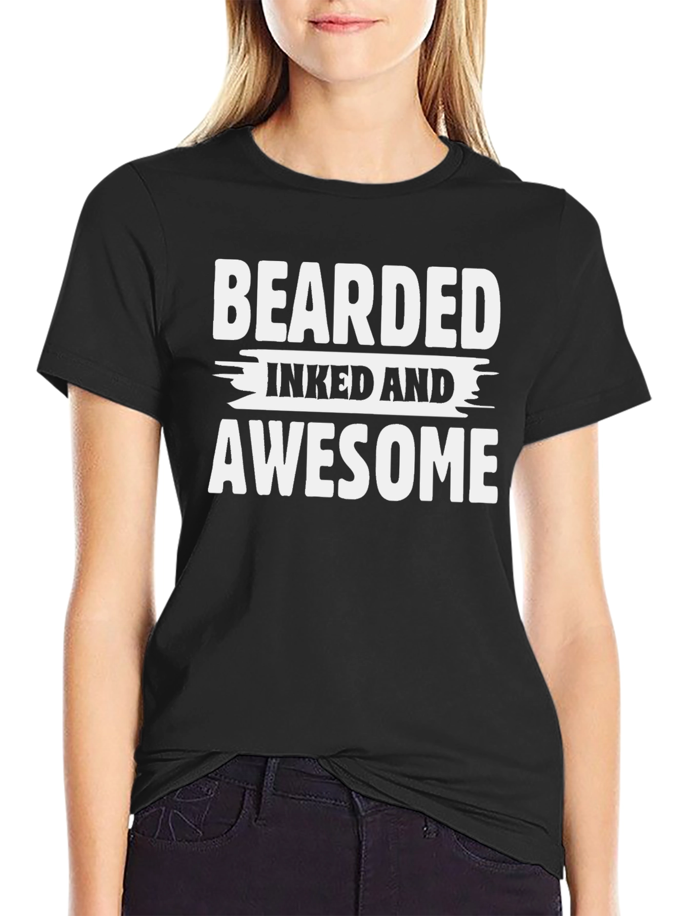 Bearded Inked and Awesome Graphic T-Shirt