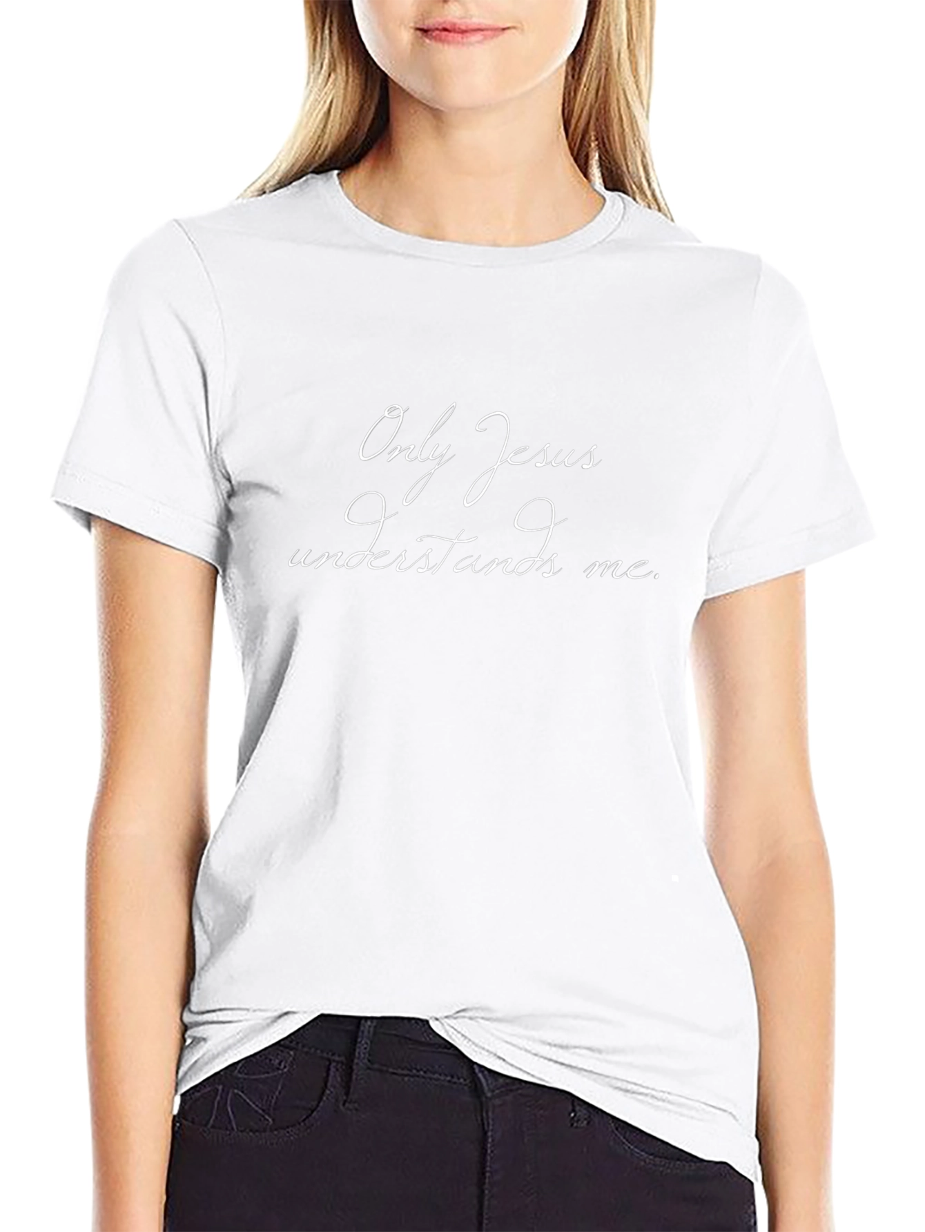 Only Jesus Understands Me Black T-Shirt