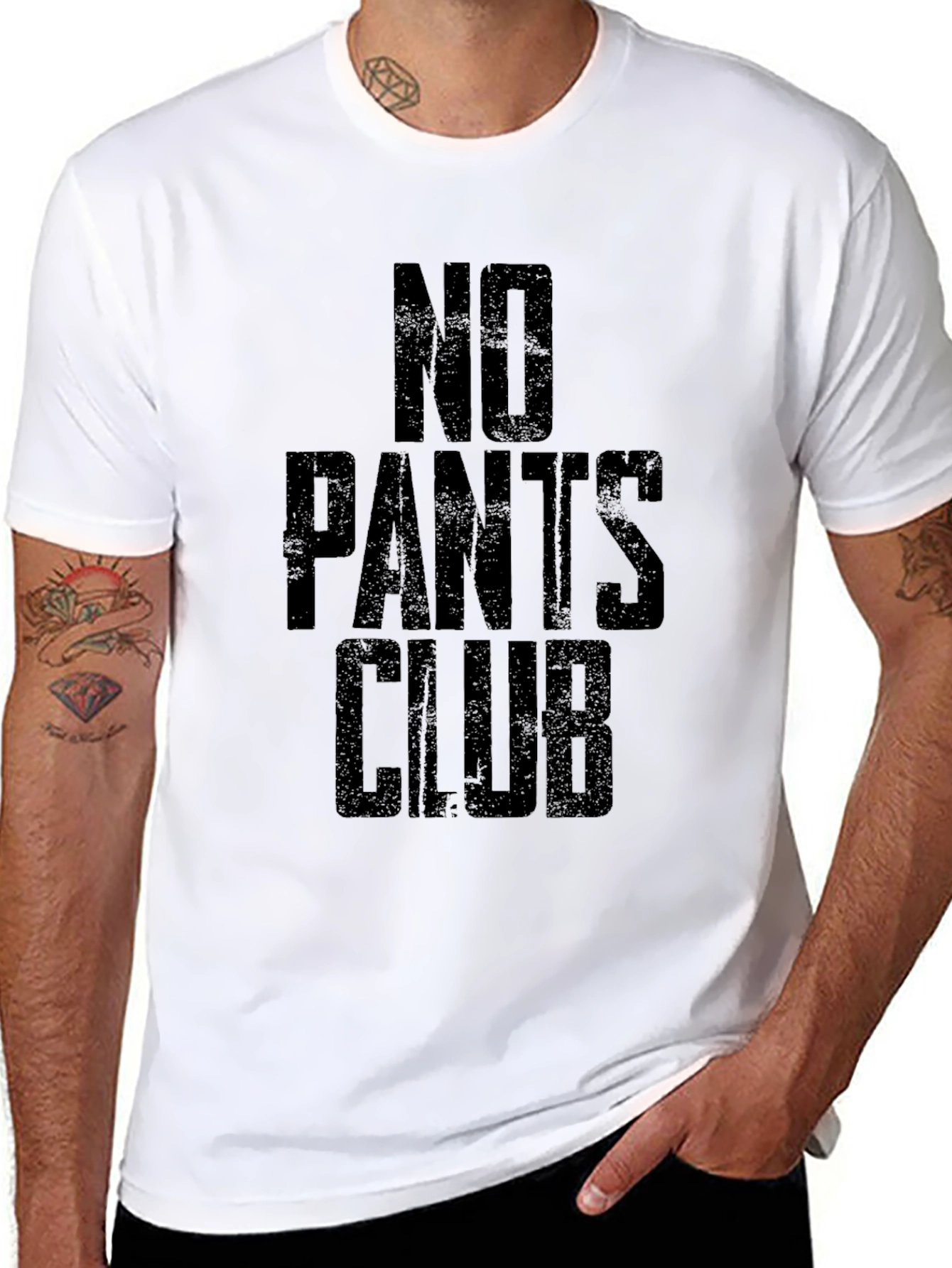No Pants Club T-Shirt -  Black Humor Tee