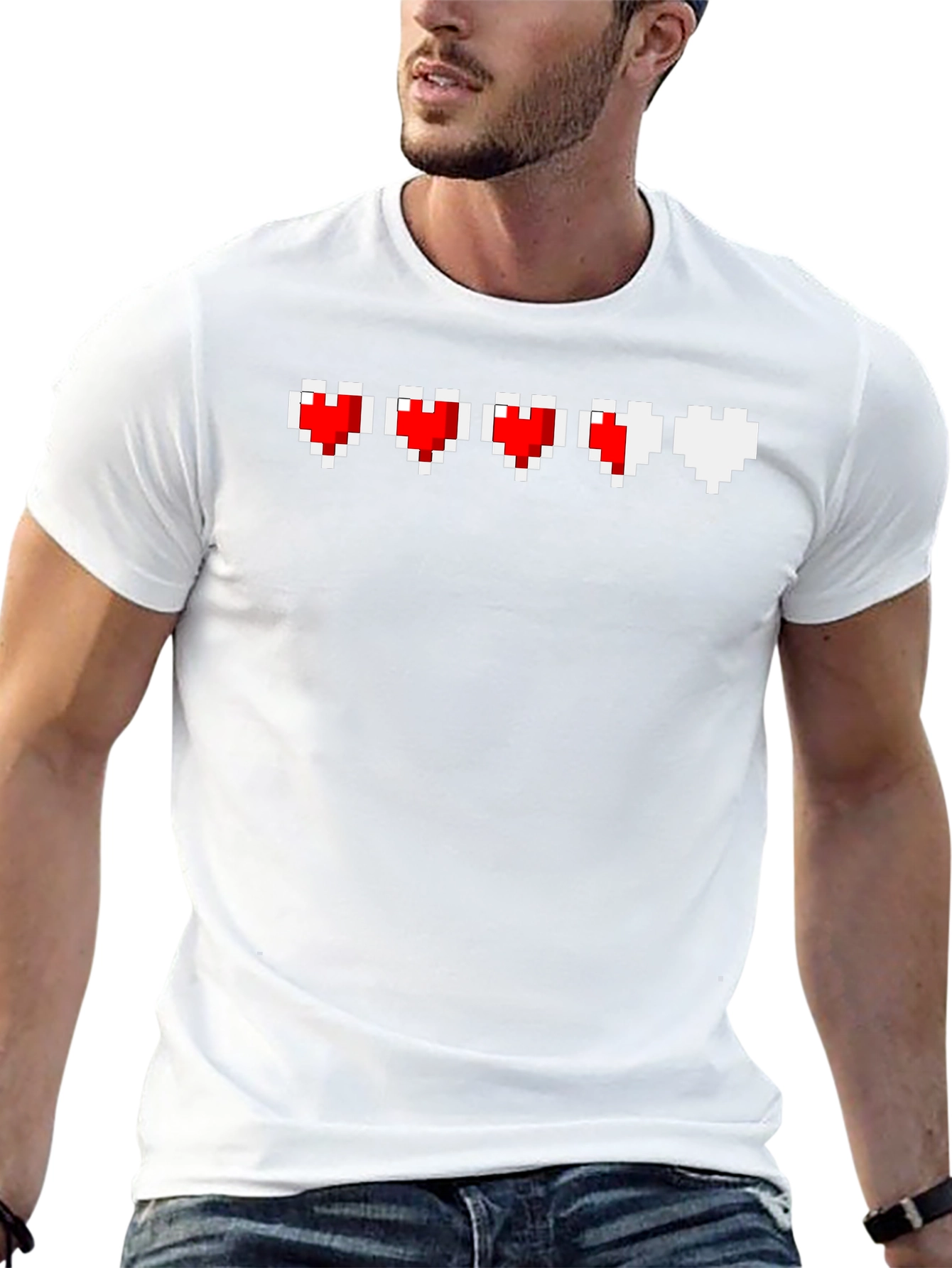 Pixel Heart Life Bar T-Shirt - Gamer Tee