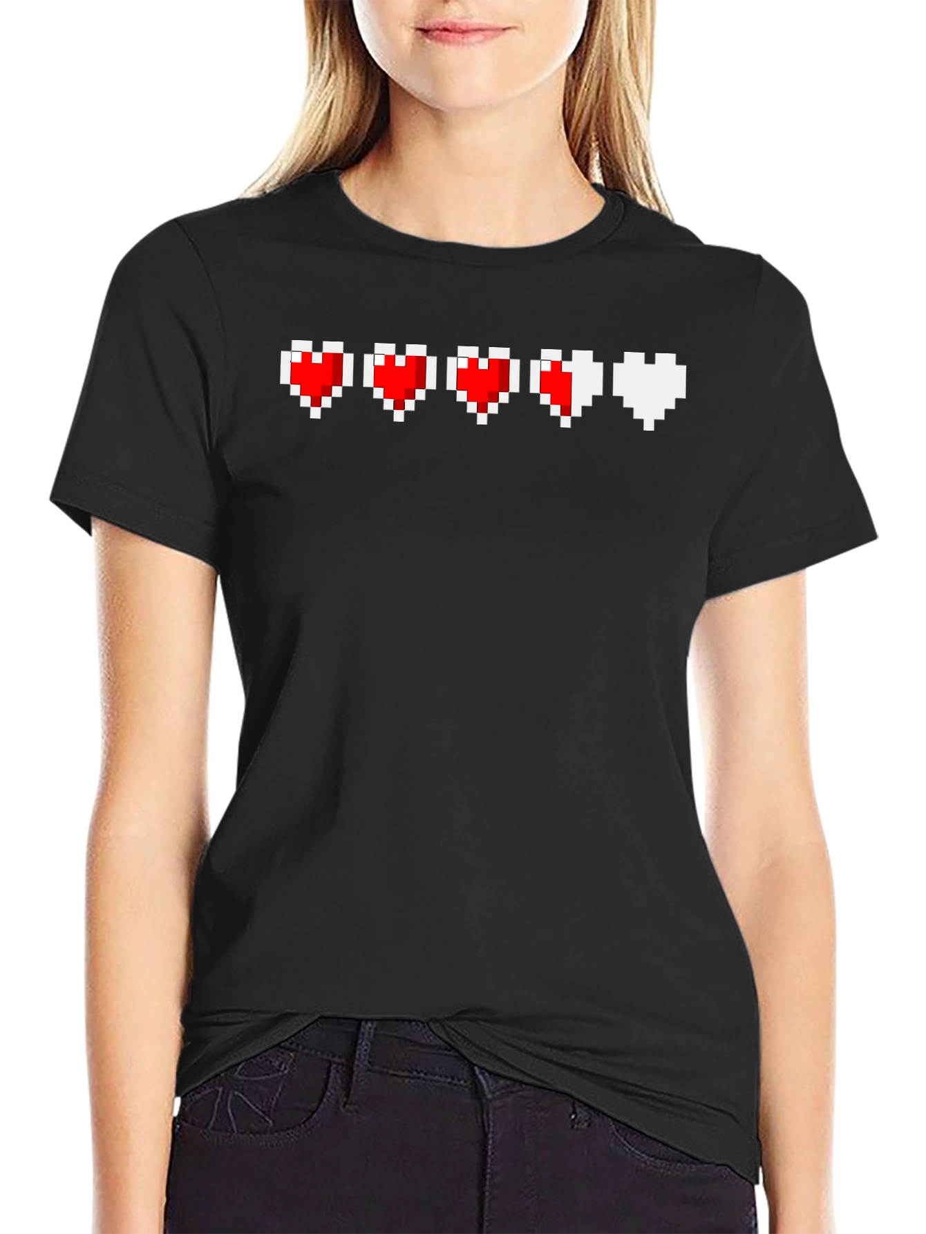 Pixel Heart Life Bar T-Shirt - Gamer Tee