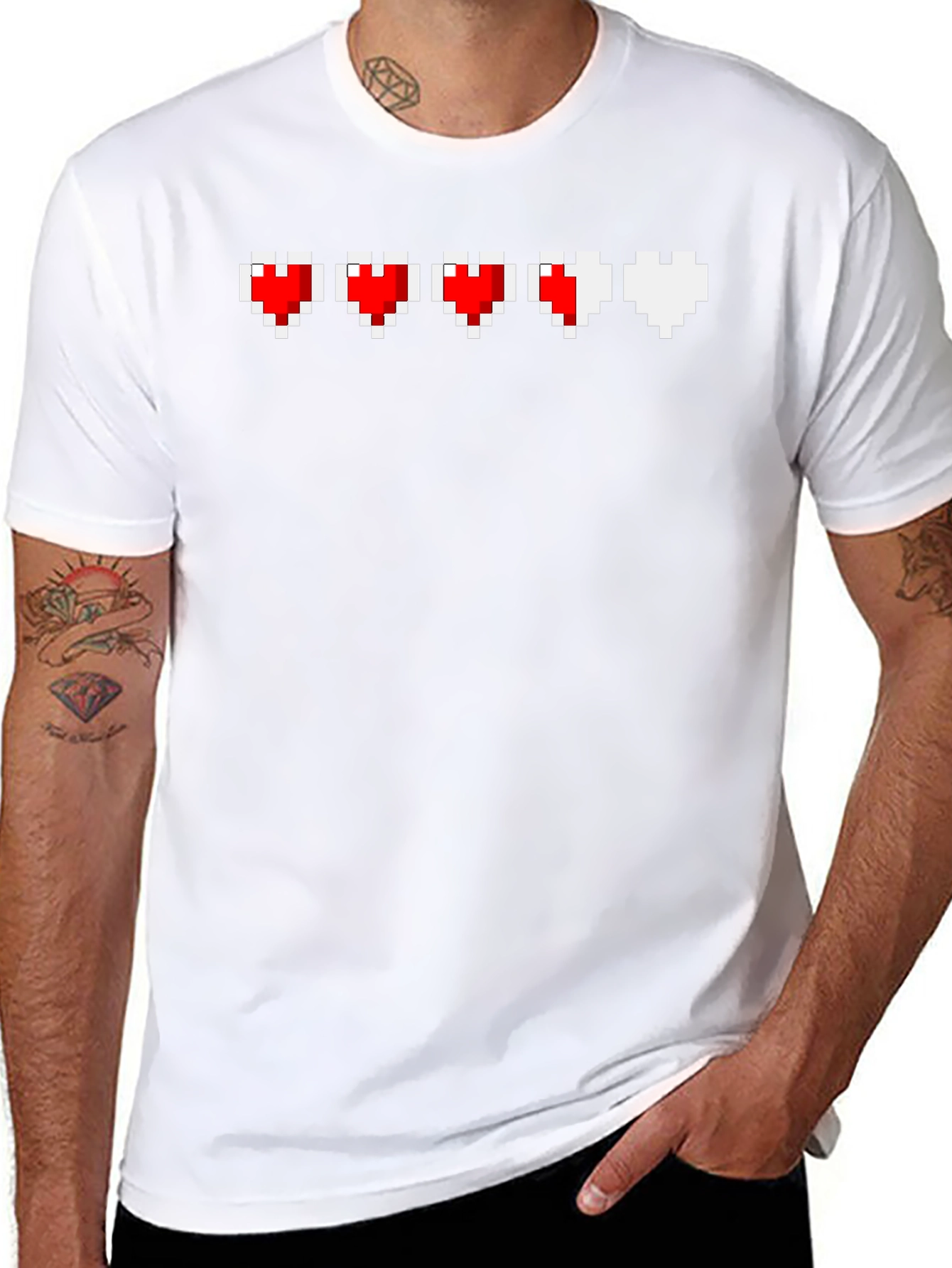 Pixel Heart Life Bar T-Shirt - Gamer Tee