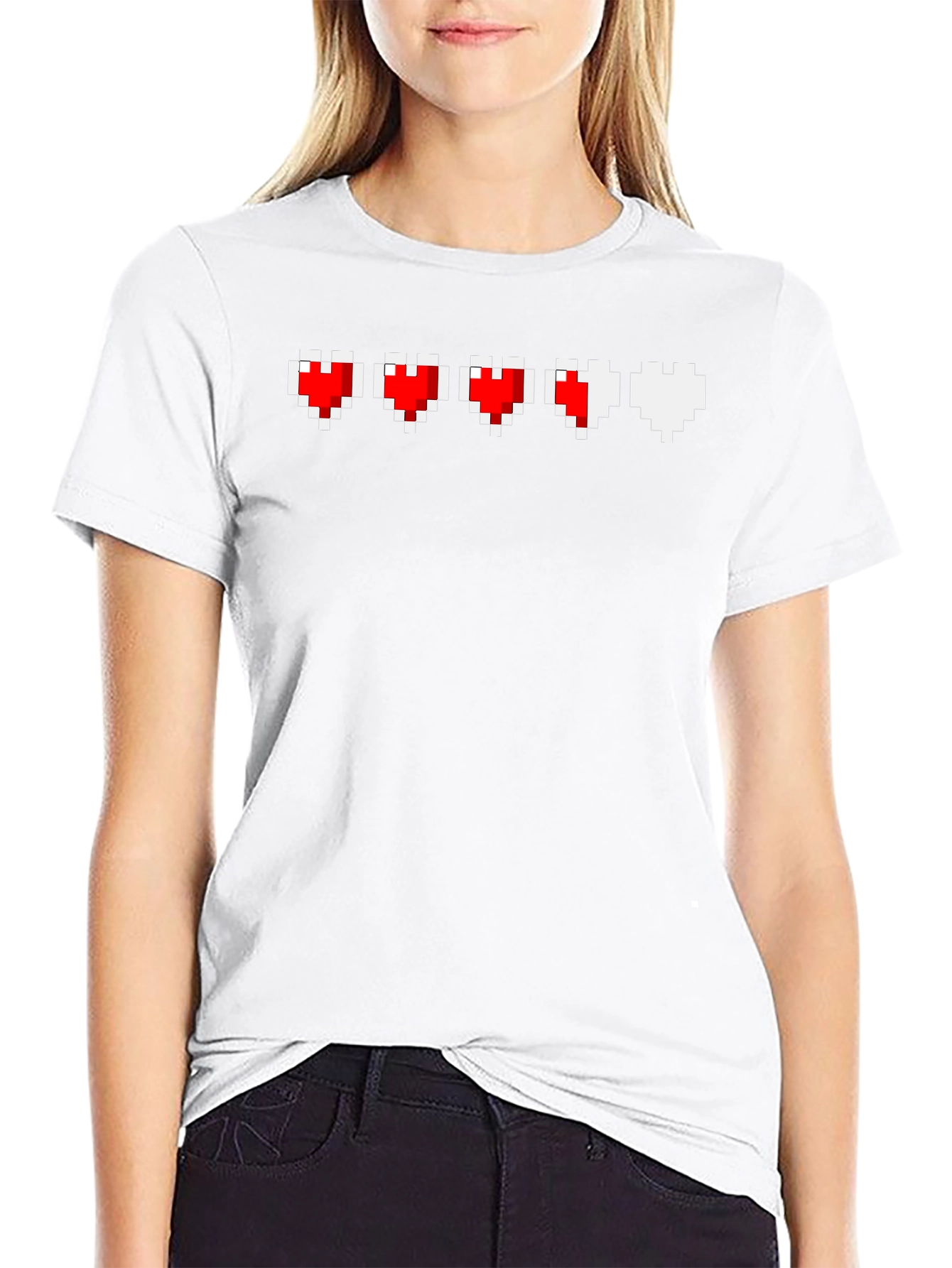 Pixel Heart Life Bar T-Shirt - Gamer Tee
