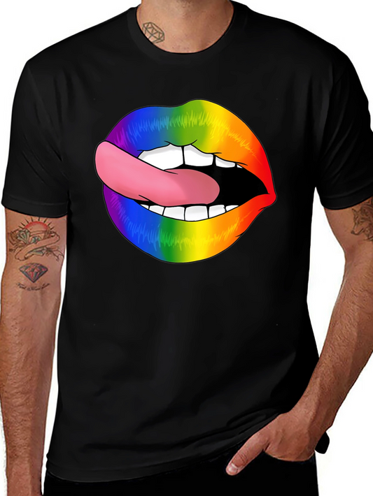 Rainbow Lips Tongue Out T-Shirt