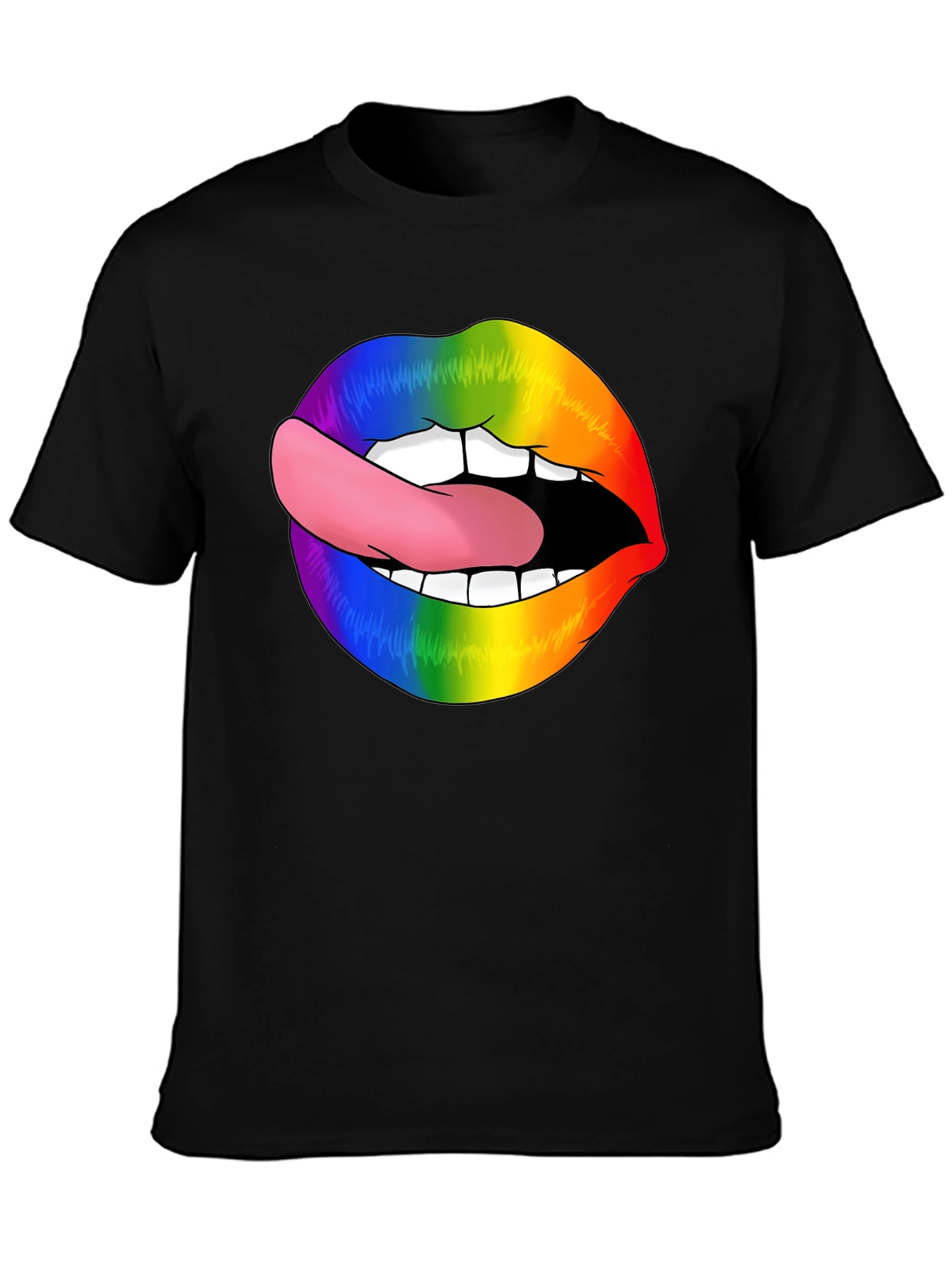 Rainbow Lips Tongue Out T-Shirt