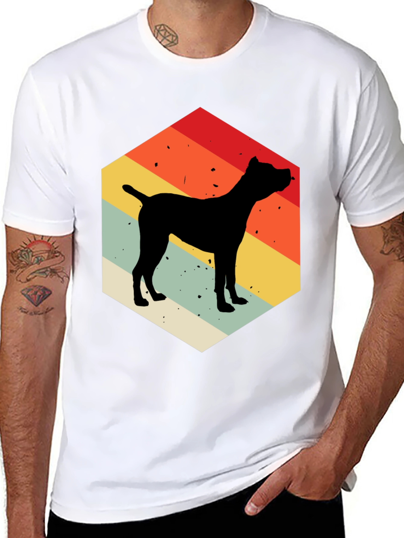 Retro Dog Silhouette T-Shirt