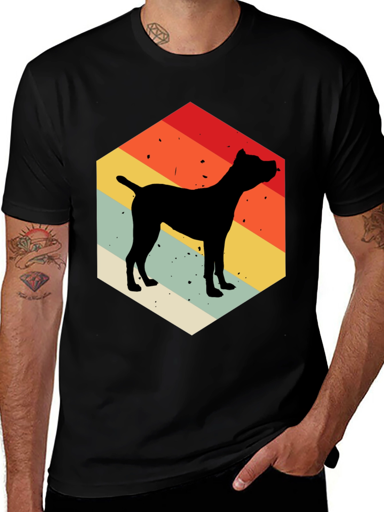 Retro Dog Silhouette T-Shirt