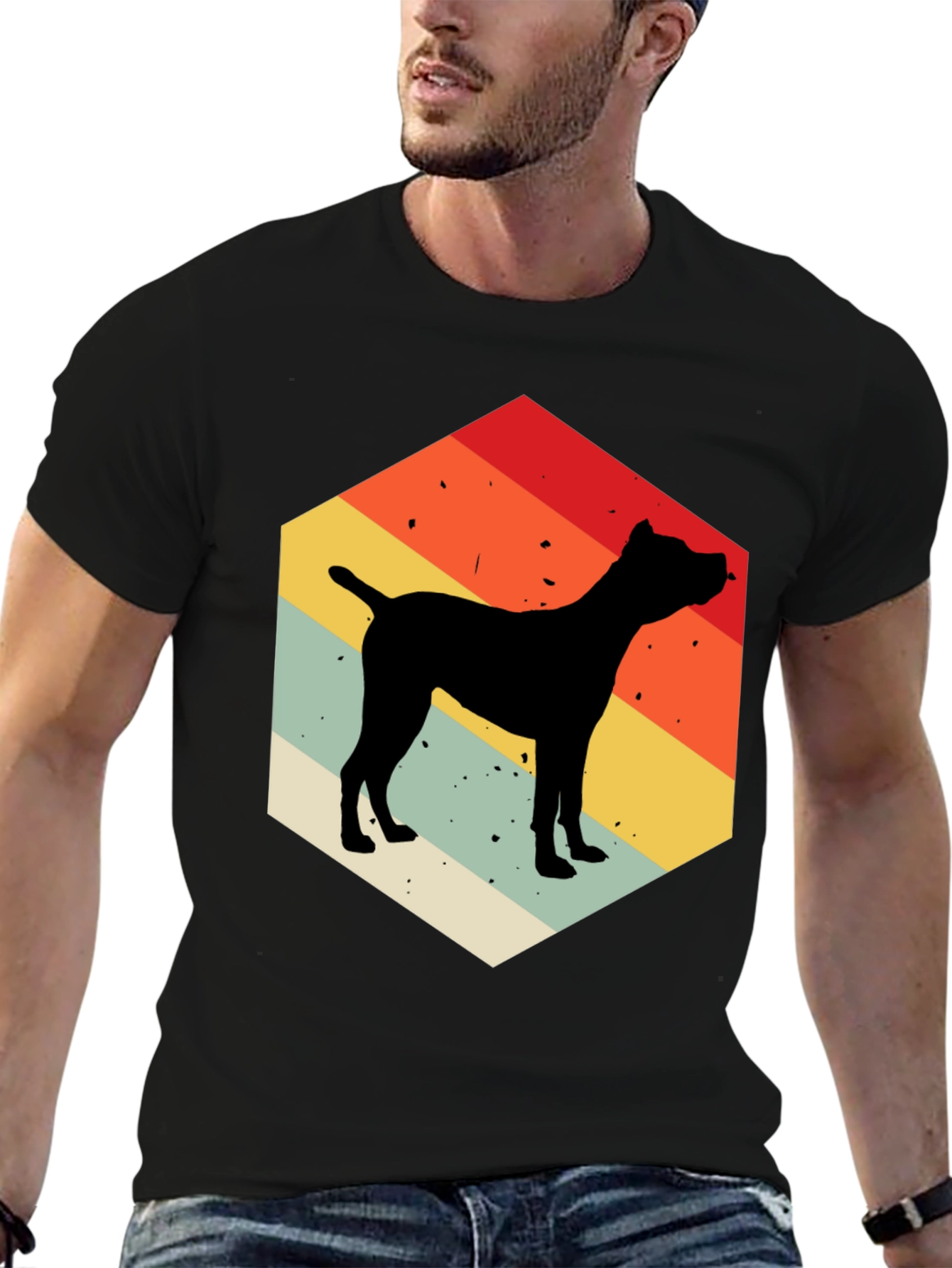 Retro Dog Silhouette T-Shirt