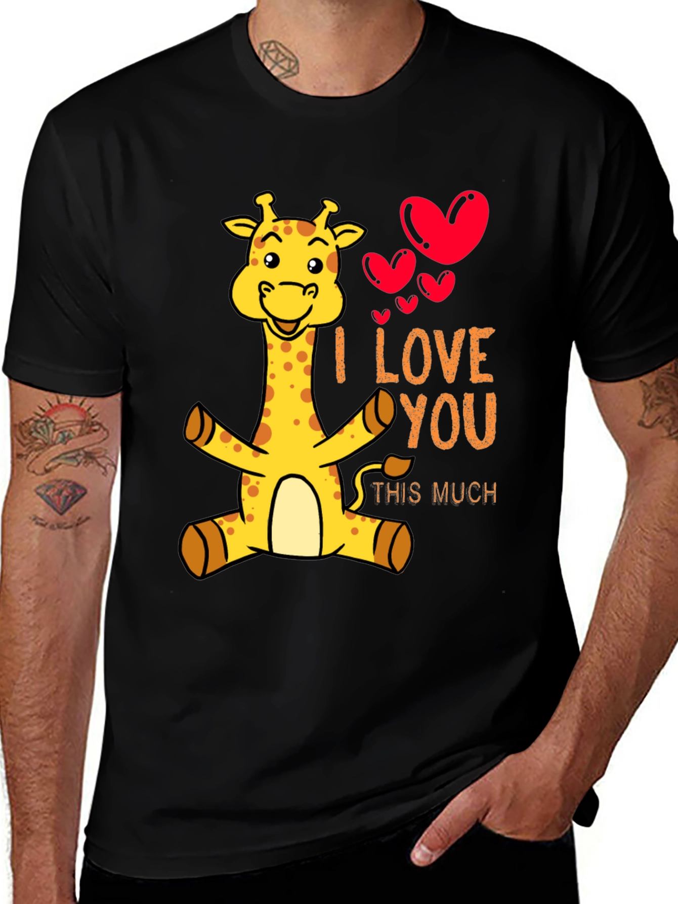 I Love You This Much Giraffe Graphic Tee