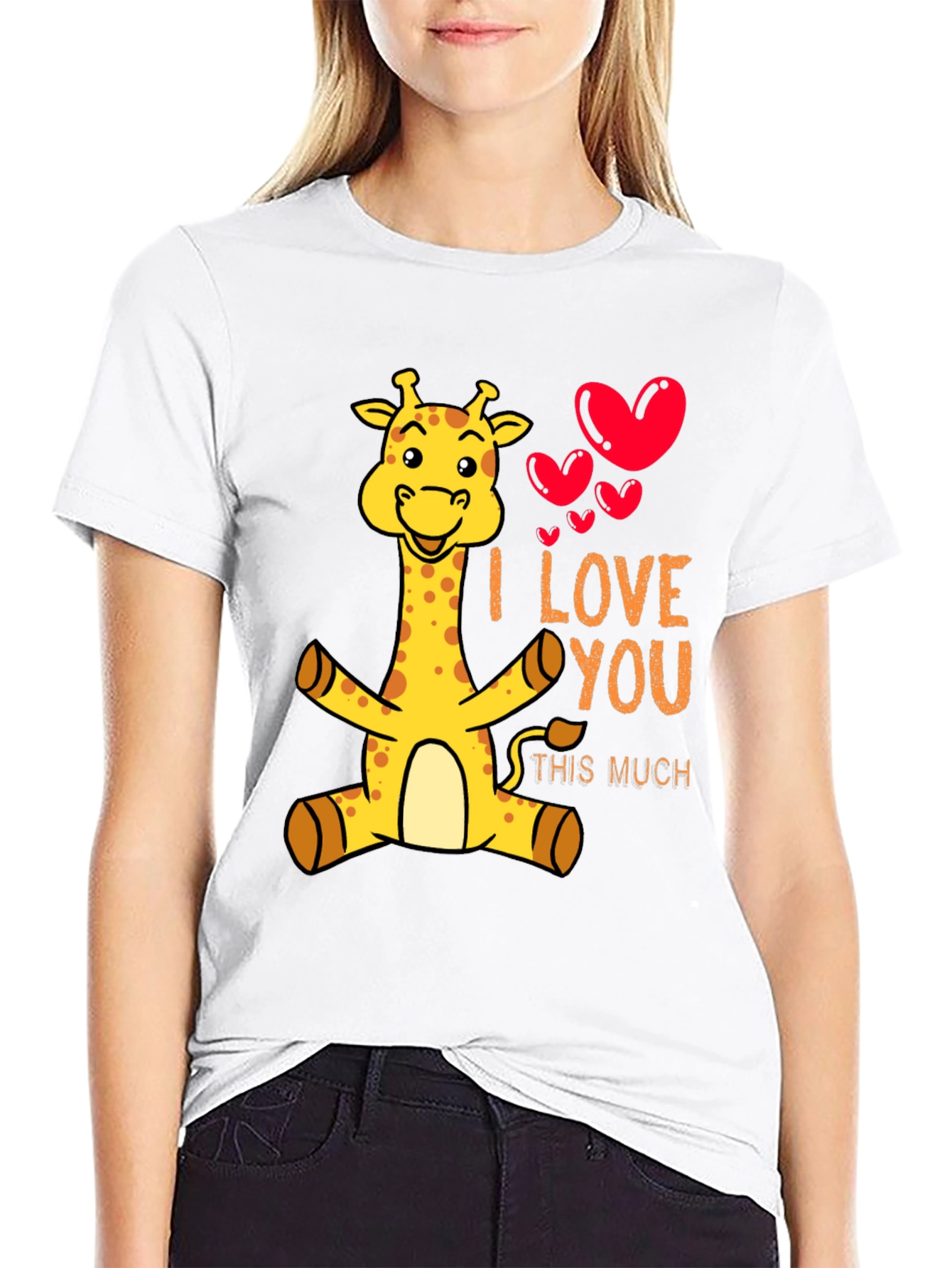 I Love You This Much Giraffe Graphic Tee