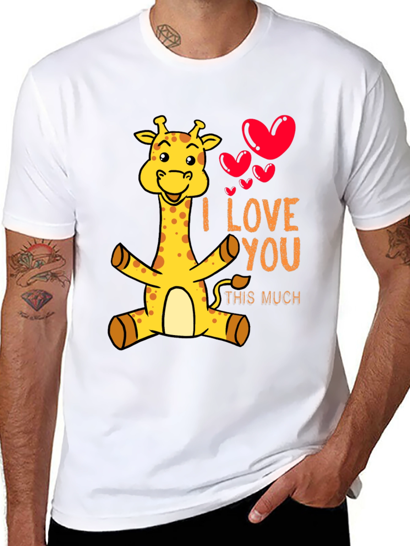 I Love You This Much Giraffe Graphic Tee