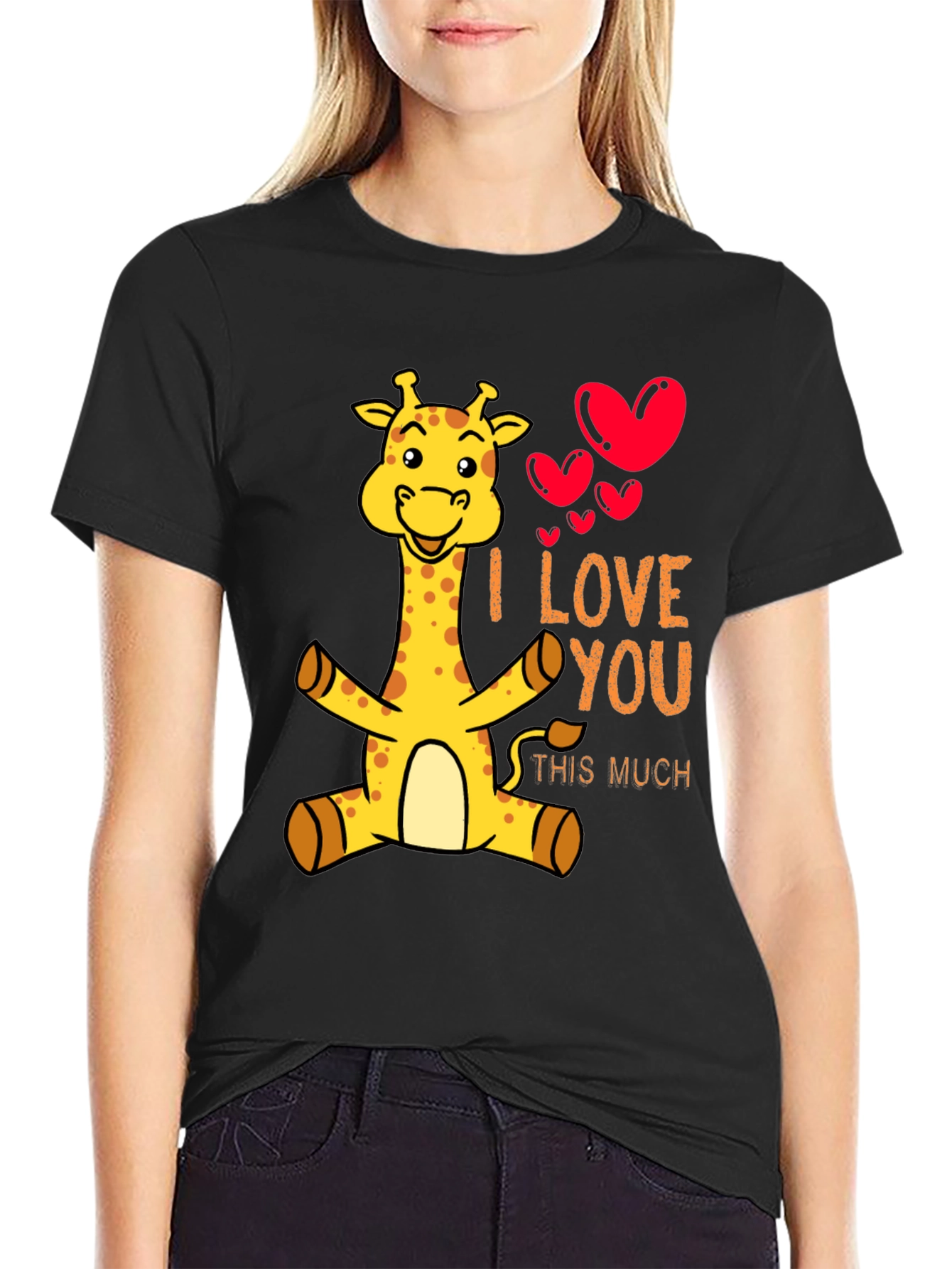 I Love You This Much Giraffe Graphic Tee
