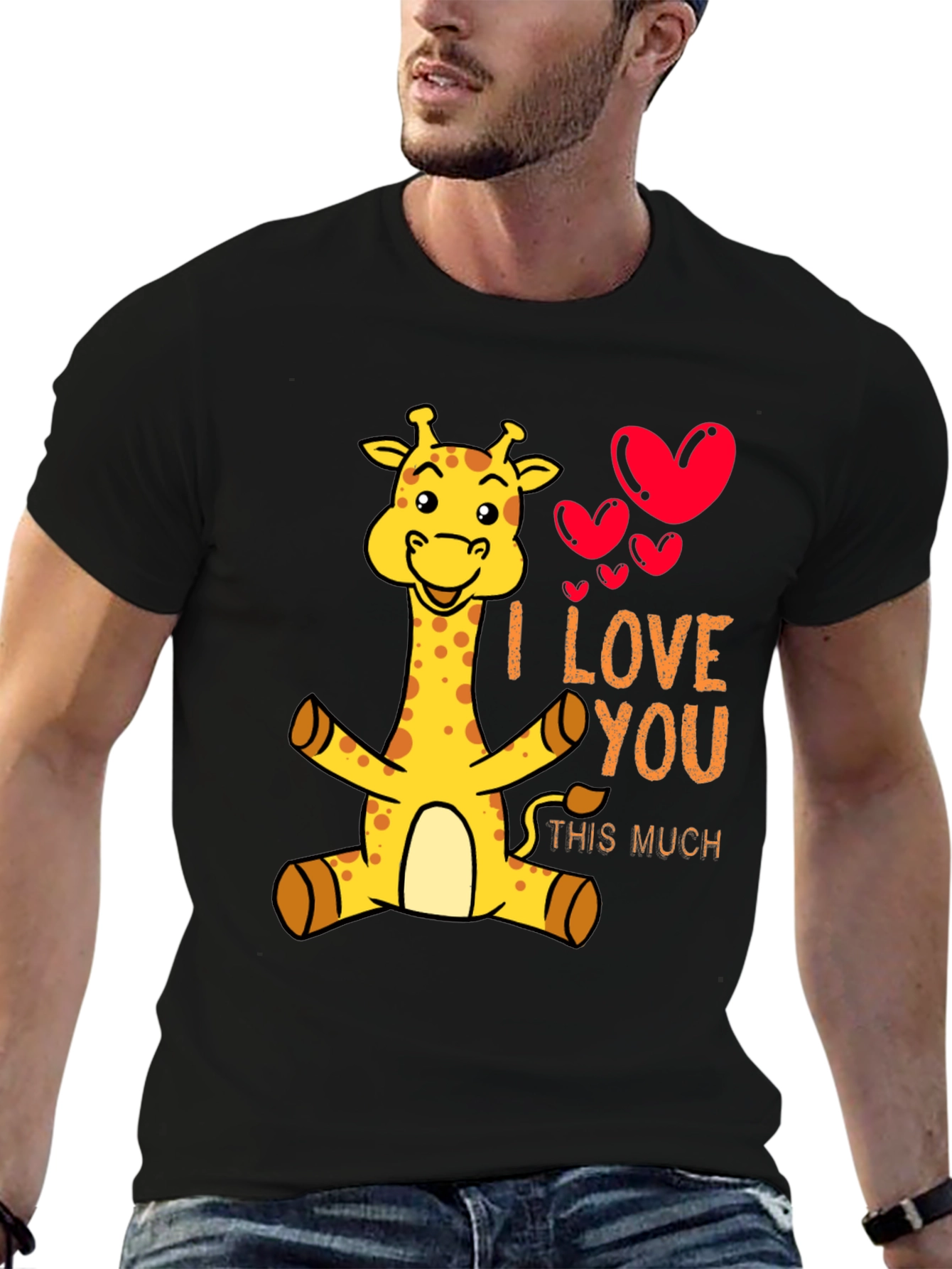 I Love You This Much Giraffe Graphic Tee