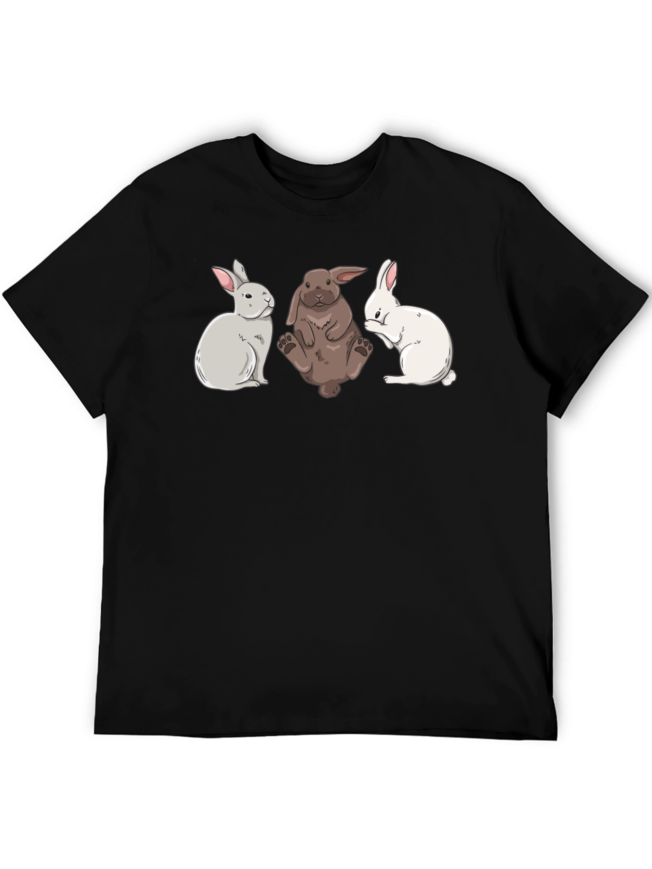 Three Bunny Graphic Tee - Soft Cotton Blend