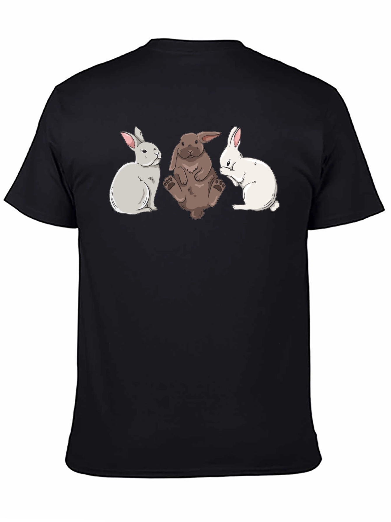 Three Bunny Graphic Tee - Soft Cotton Blend