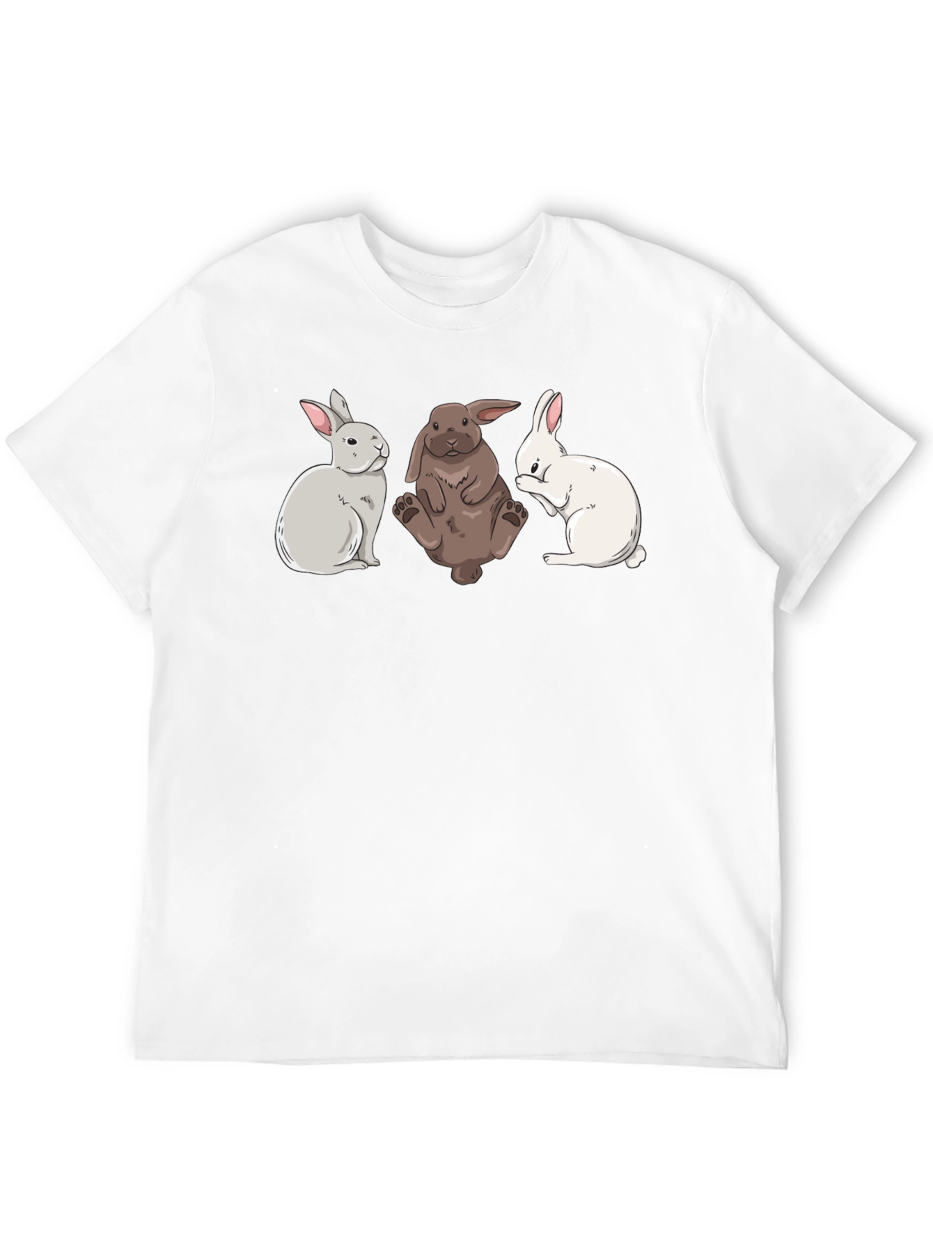 Three Bunny Graphic Tee - Soft Cotton Blend
