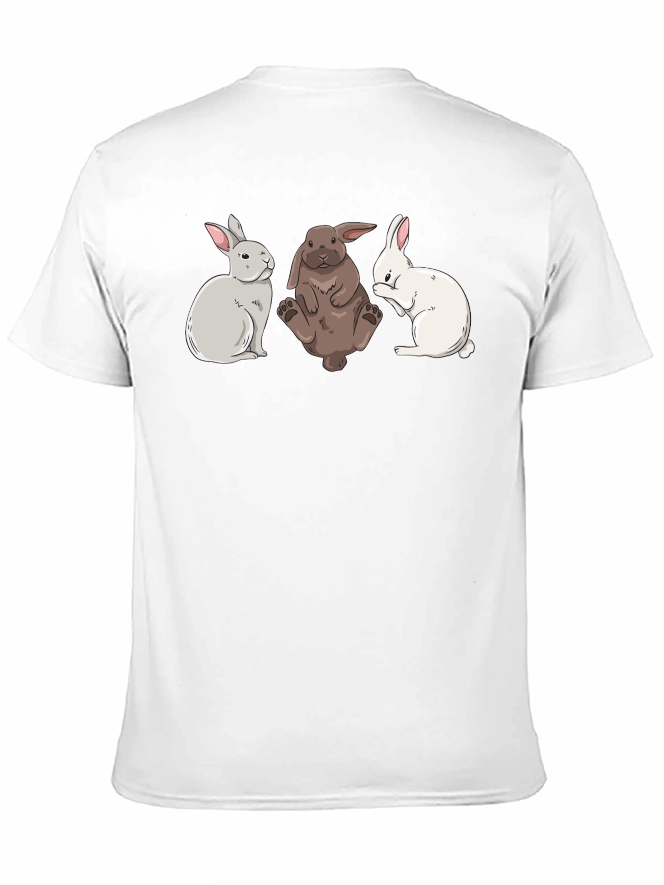 Three Bunny Graphic Tee - Soft Cotton Blend