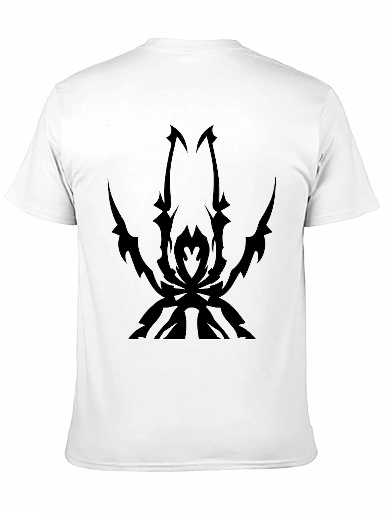 Mens Black T-Shirt with Spider Design